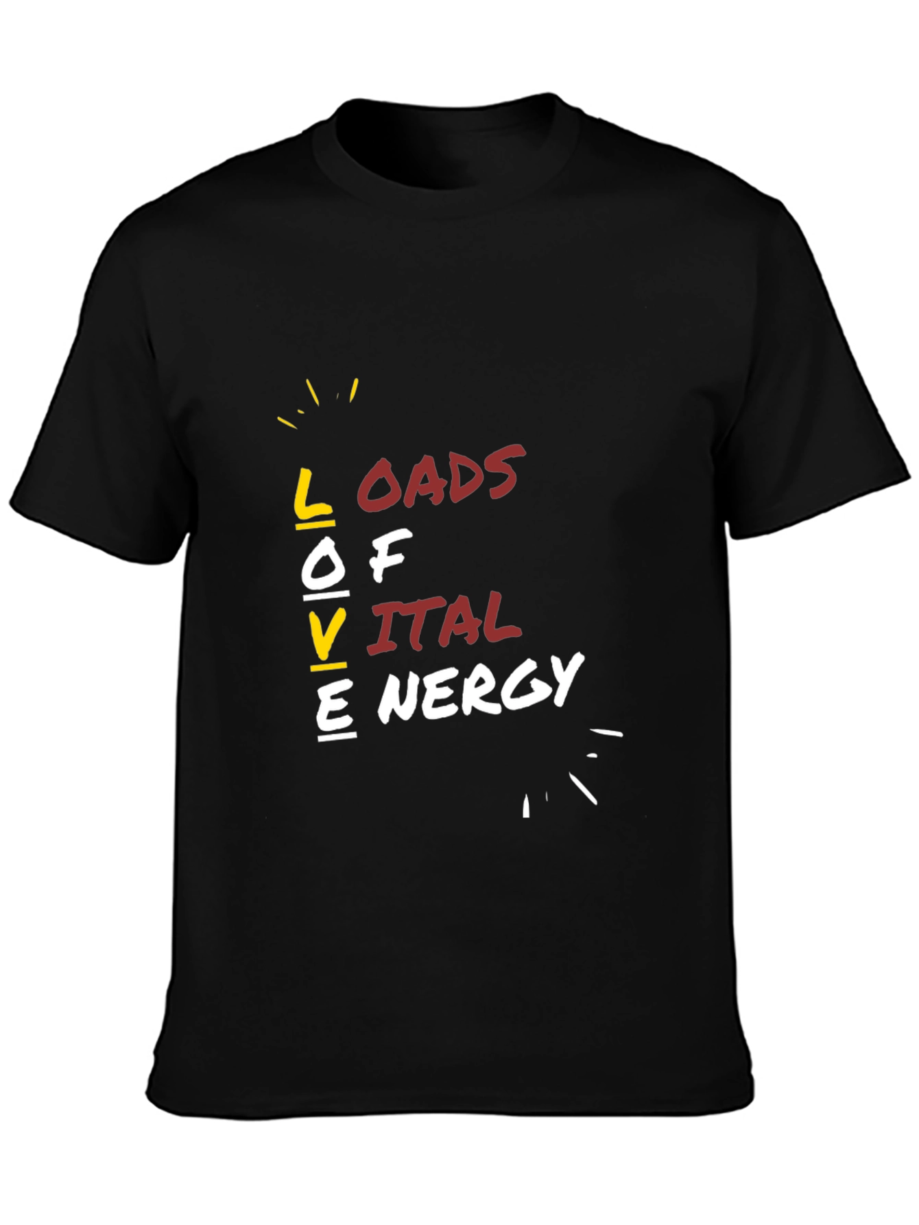 Loads of Vital Energy Graphic Tee - Black