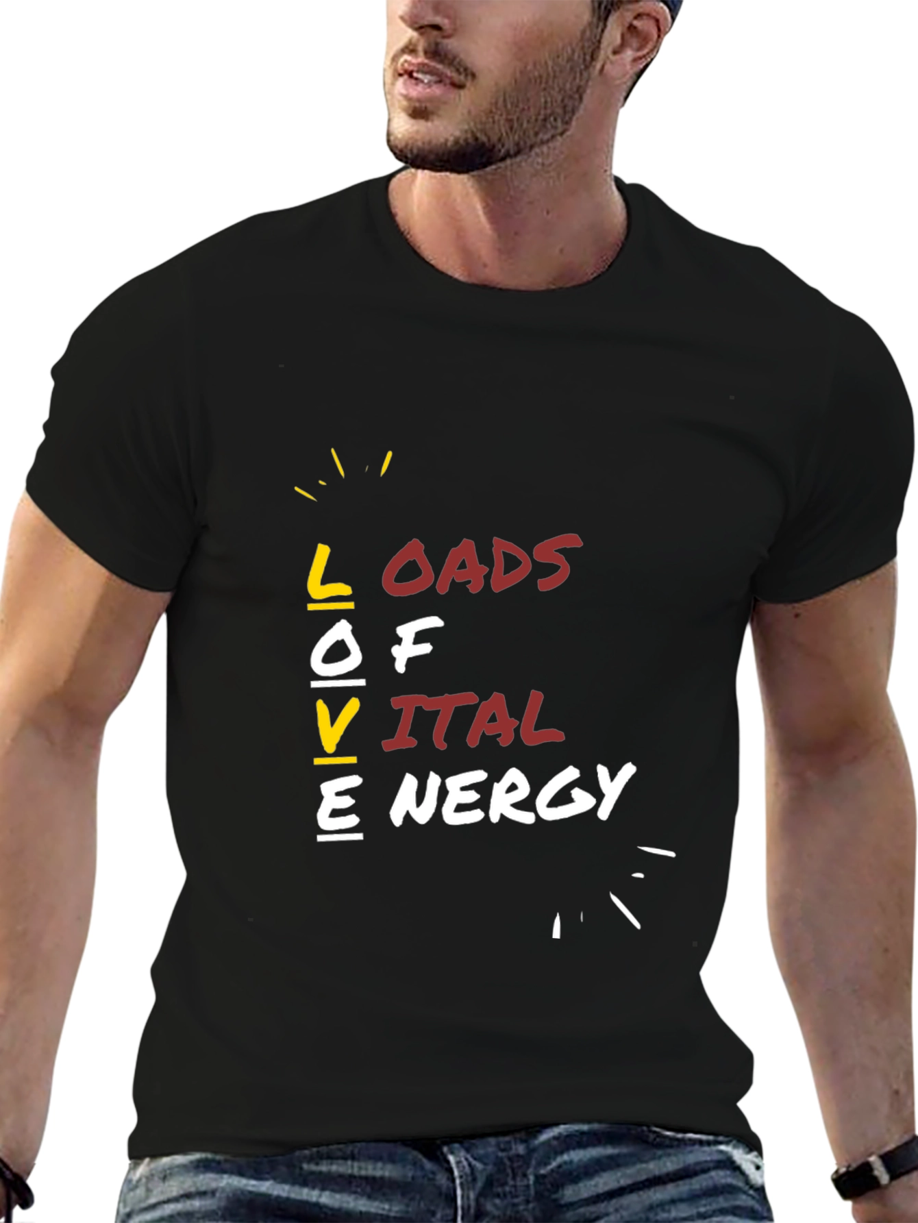 Loads of Vital Energy Graphic Tee - Black