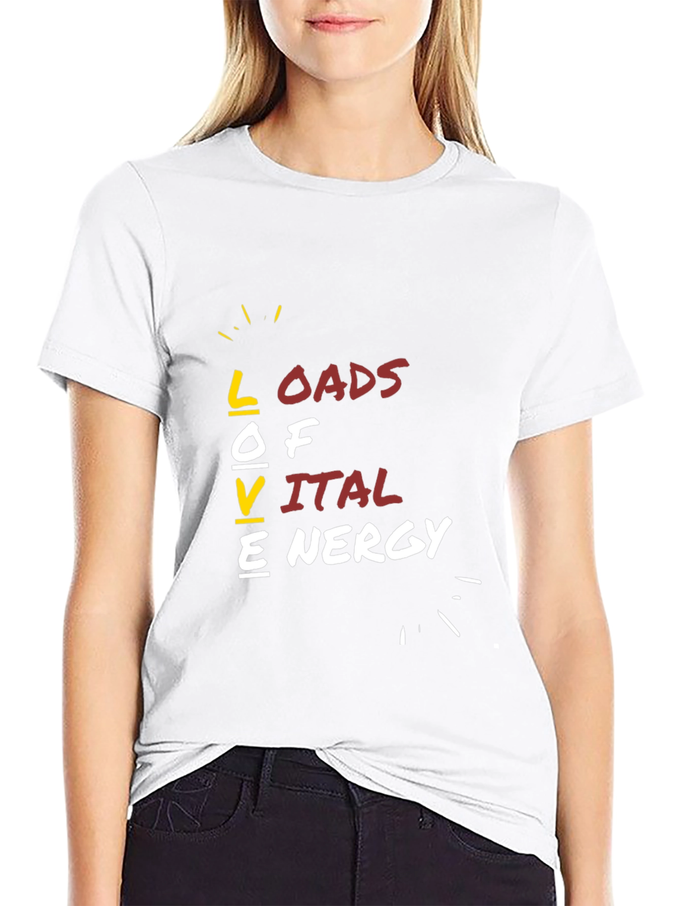 Loads of Vital Energy Graphic Tee - Black