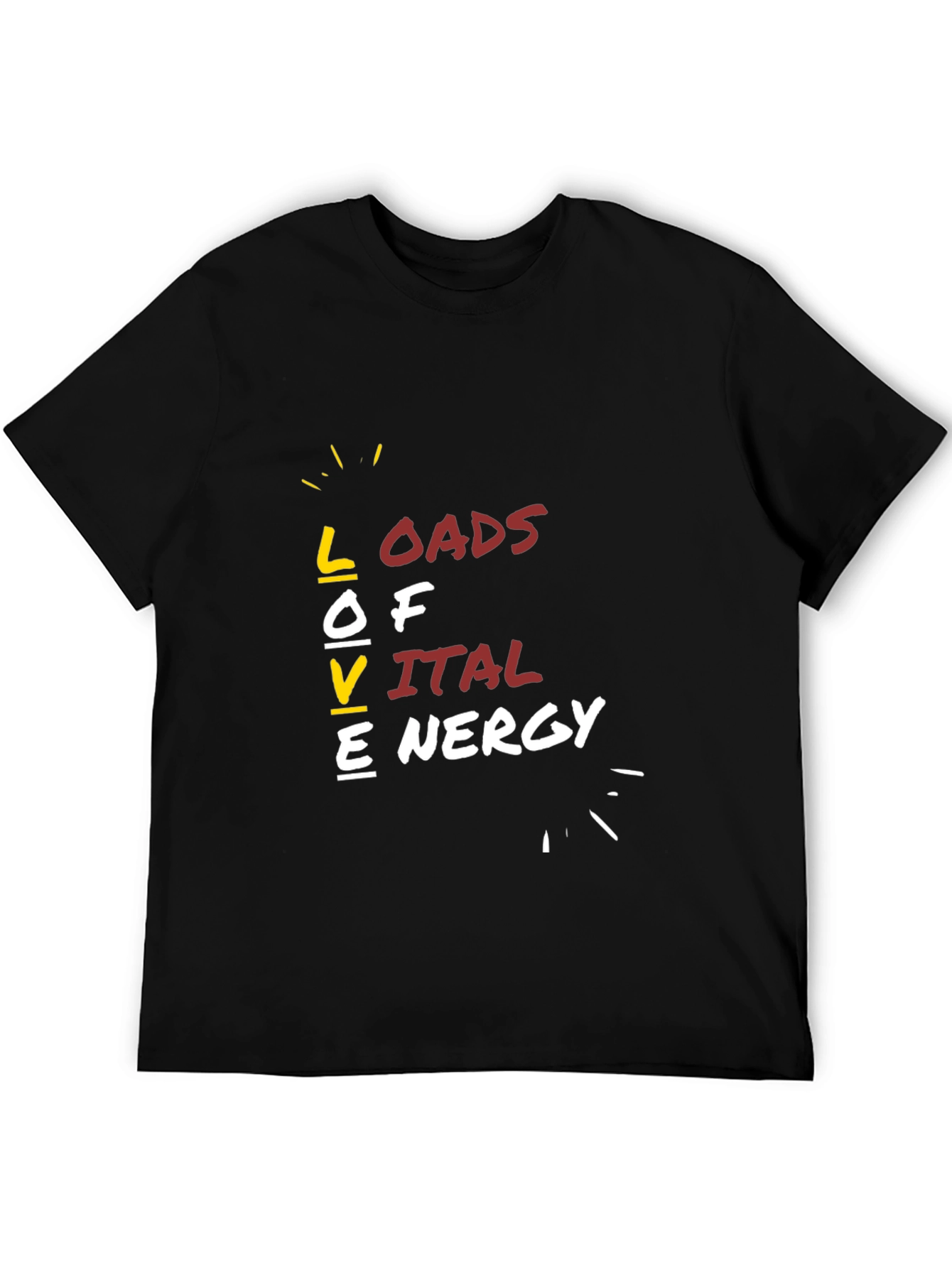 Loads of Vital Energy Graphic Tee - Black