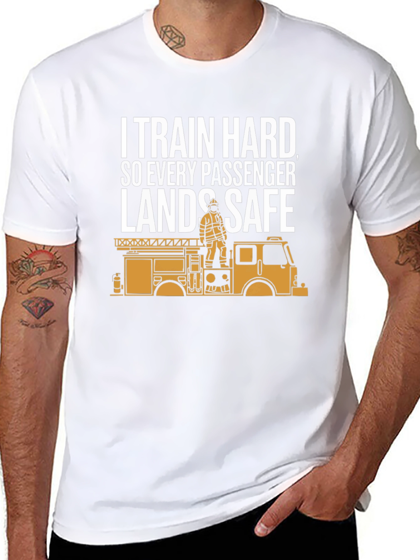 Firefighter Training T-Shirt - Emergency Rescue Design