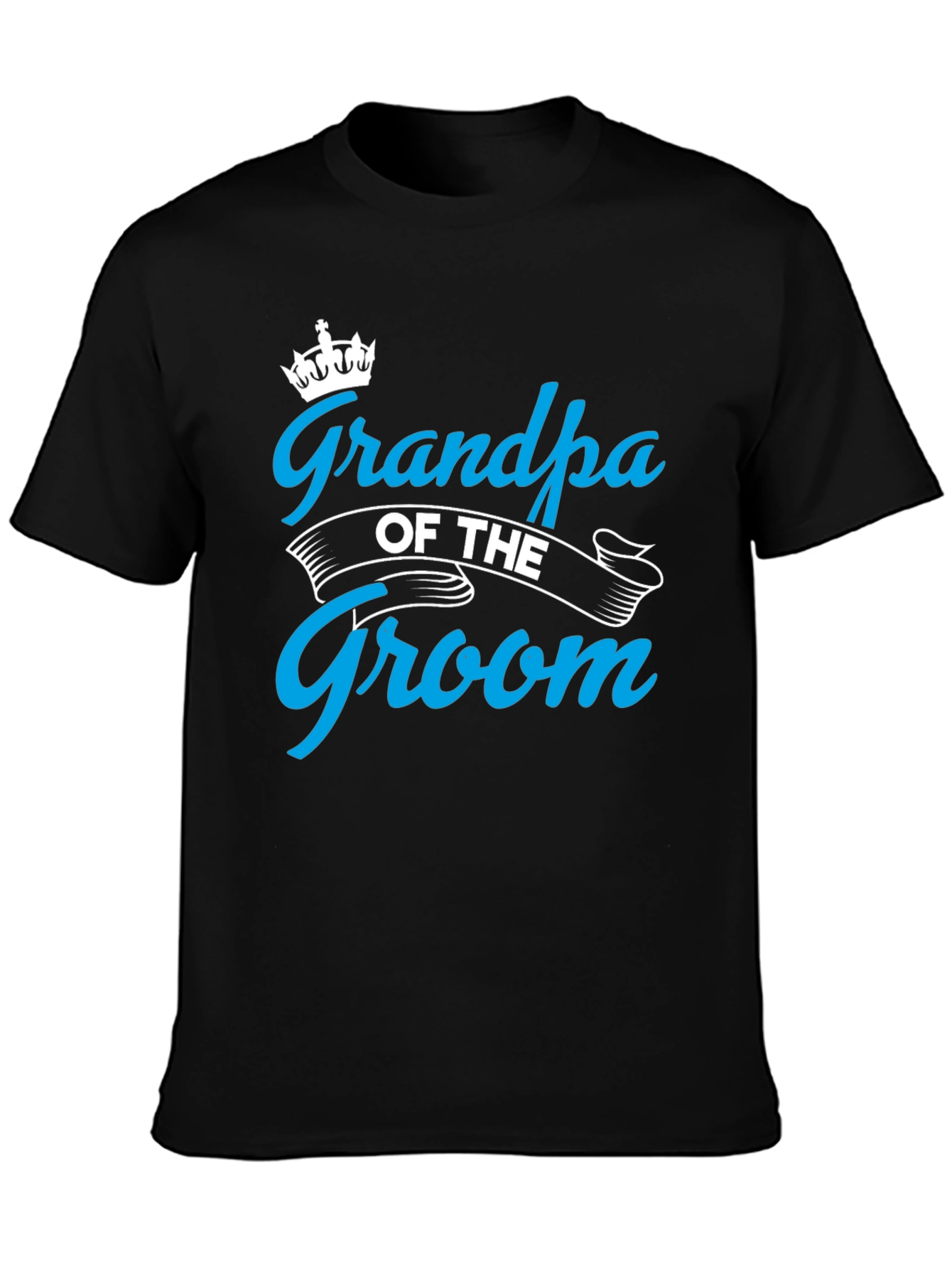 Grandpa of the Groom Black T-Shirt