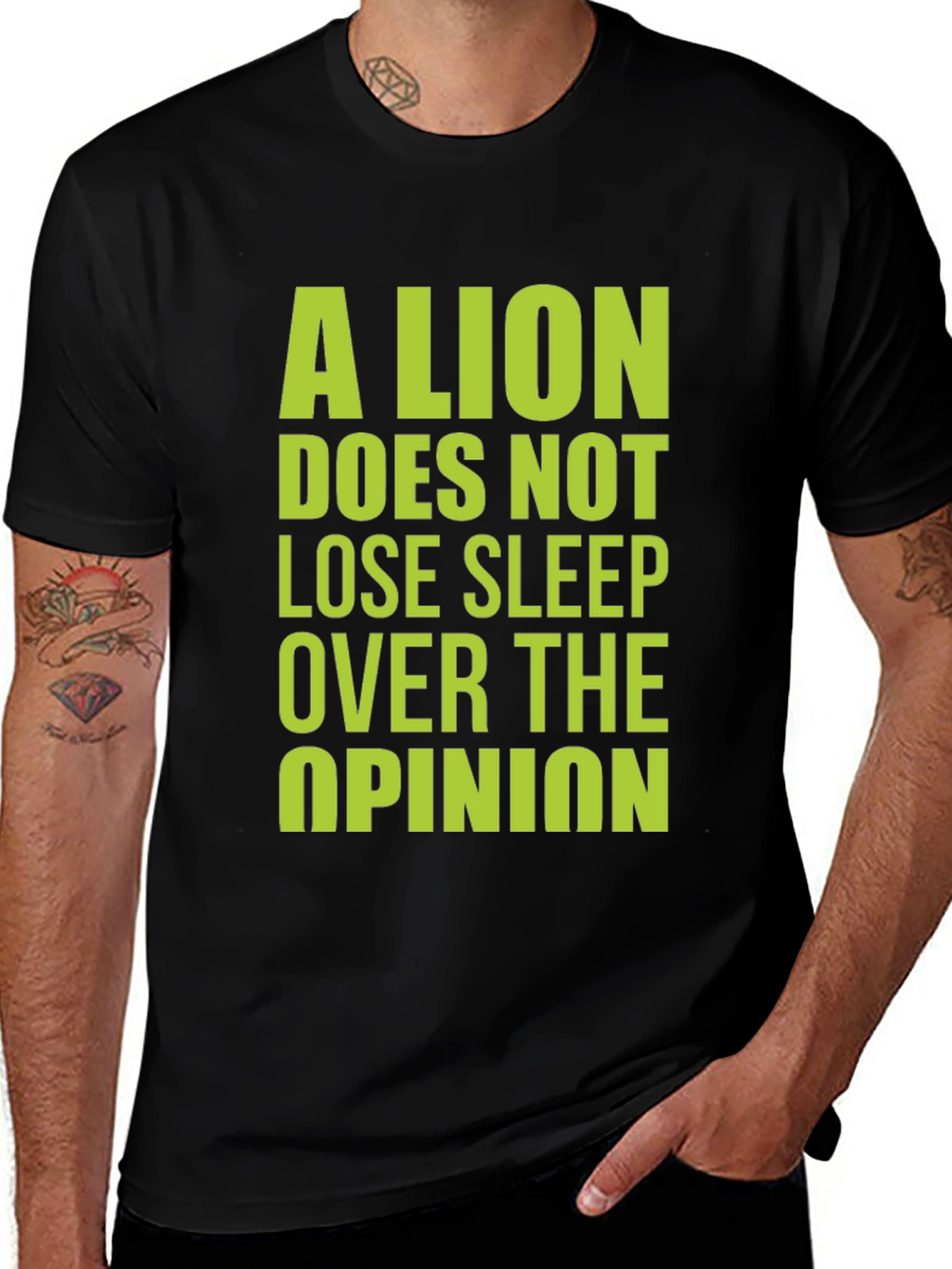 Lion Opinion Graphic Tee - Bold Statement Shirt