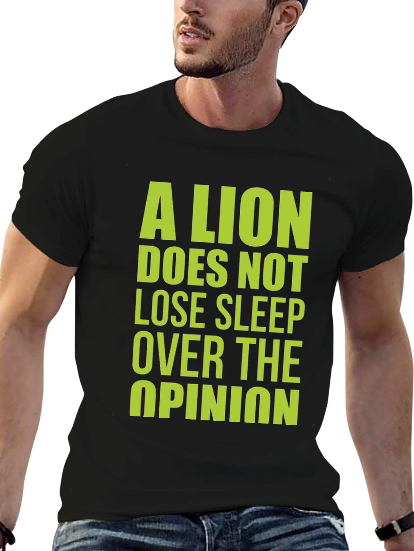 Lion Opinion Graphic Tee - Bold Statement Shirt