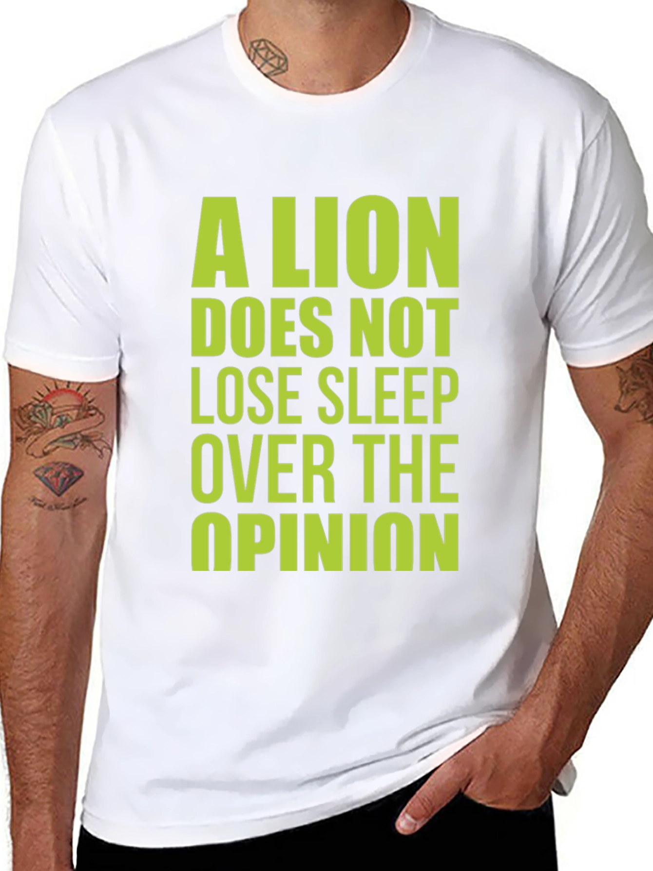 Lion Opinion Graphic Tee - Bold Statement Shirt