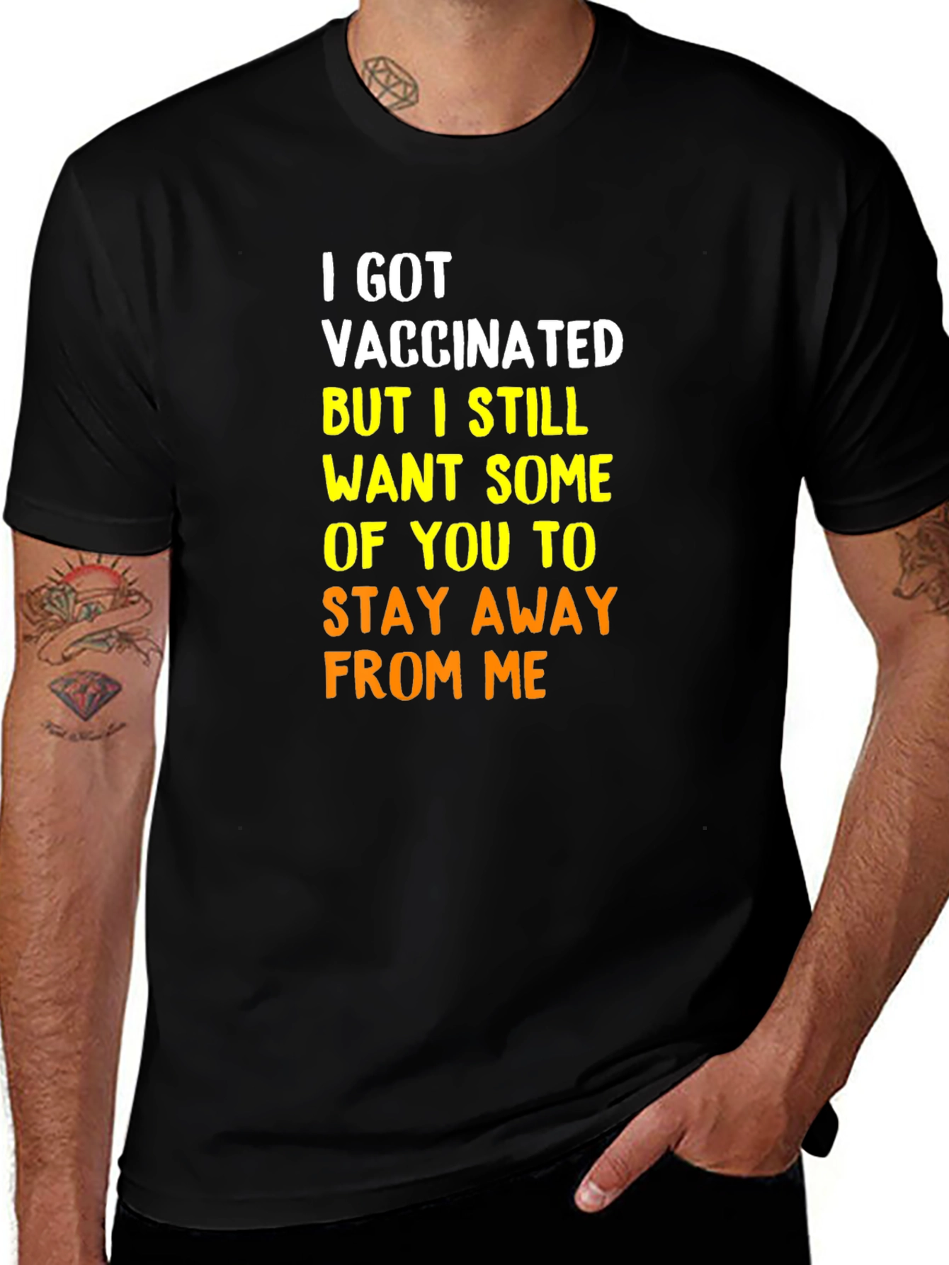 Vaccinated Funny T-Shirt: Social Distancing Humor Tee