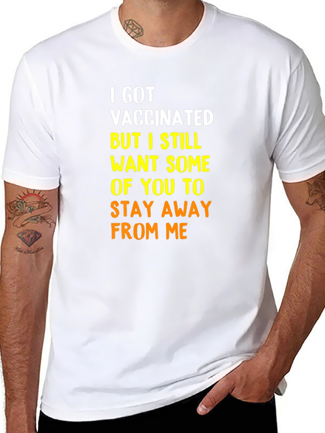 Vaccinated Funny T-Shirt: Social Distancing Humor Tee