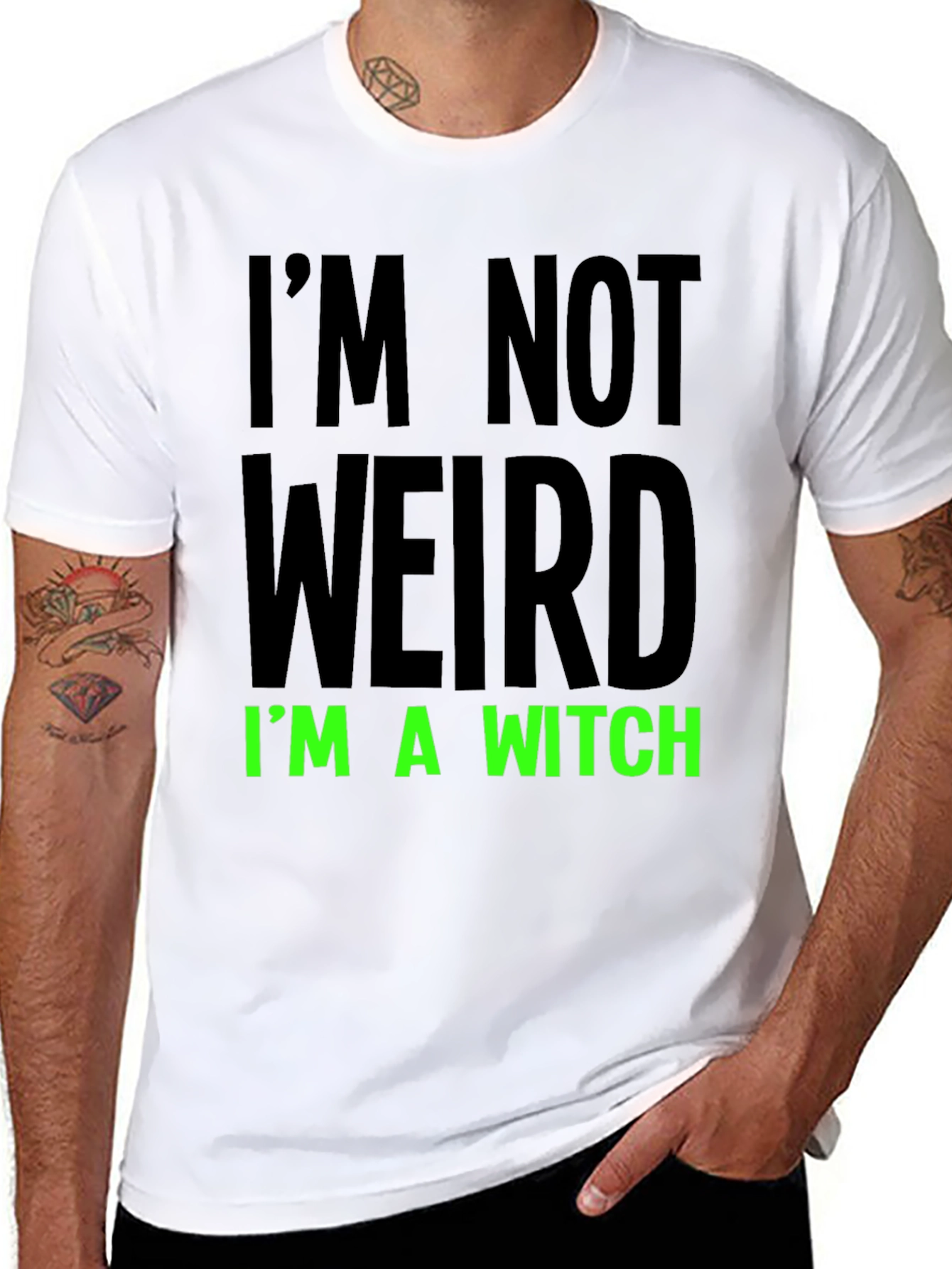 Im Not Weird Im a Witch Black Tee