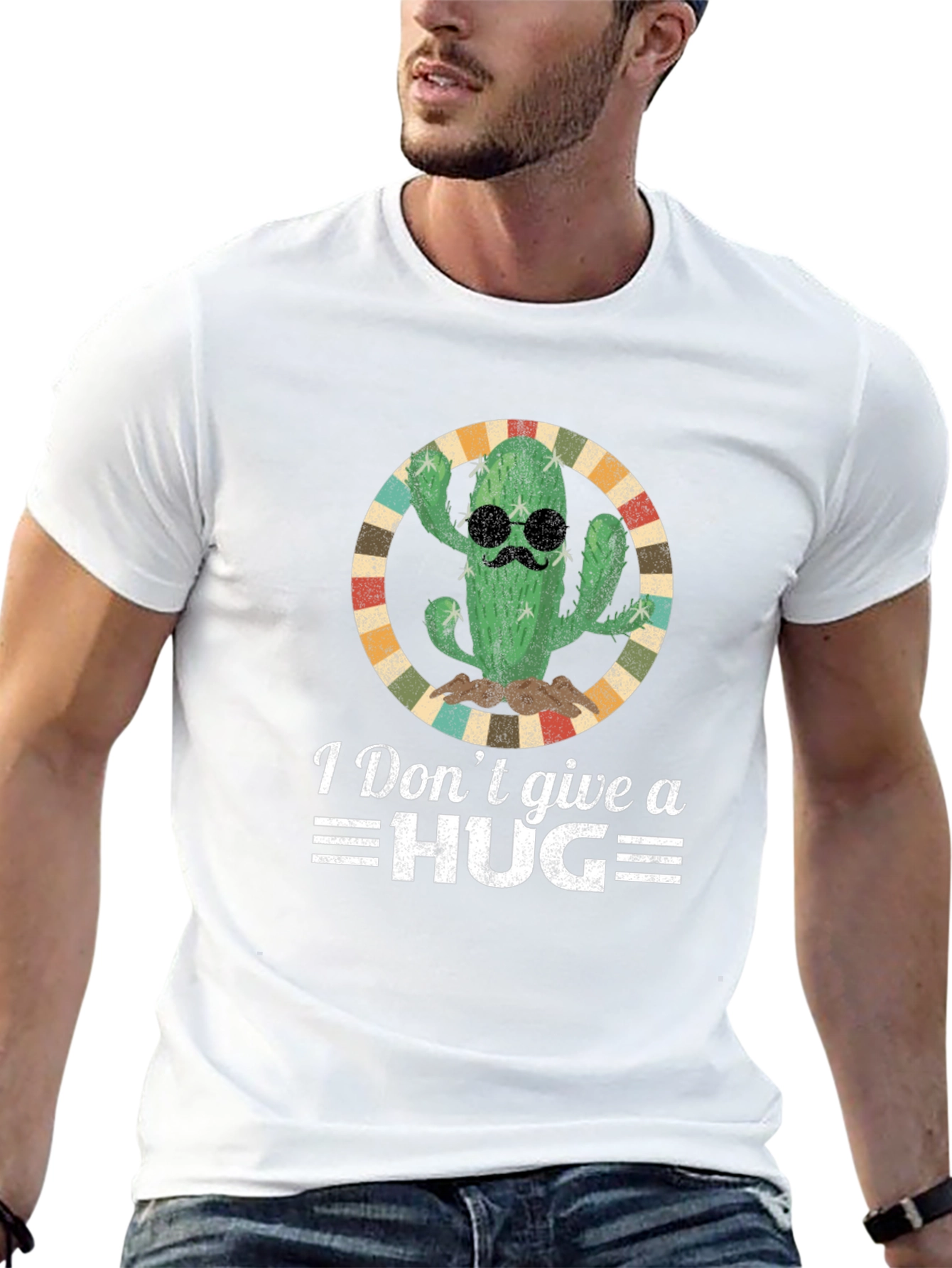 I Dont Give a Hug T-Shirt Cactus Graphic Tee
