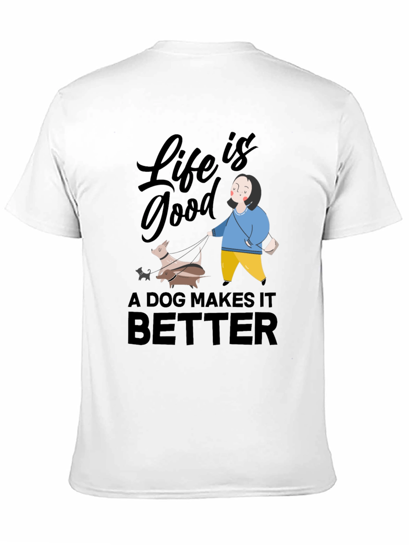 Life is Good Dog Makes It Better Graphic Tee
