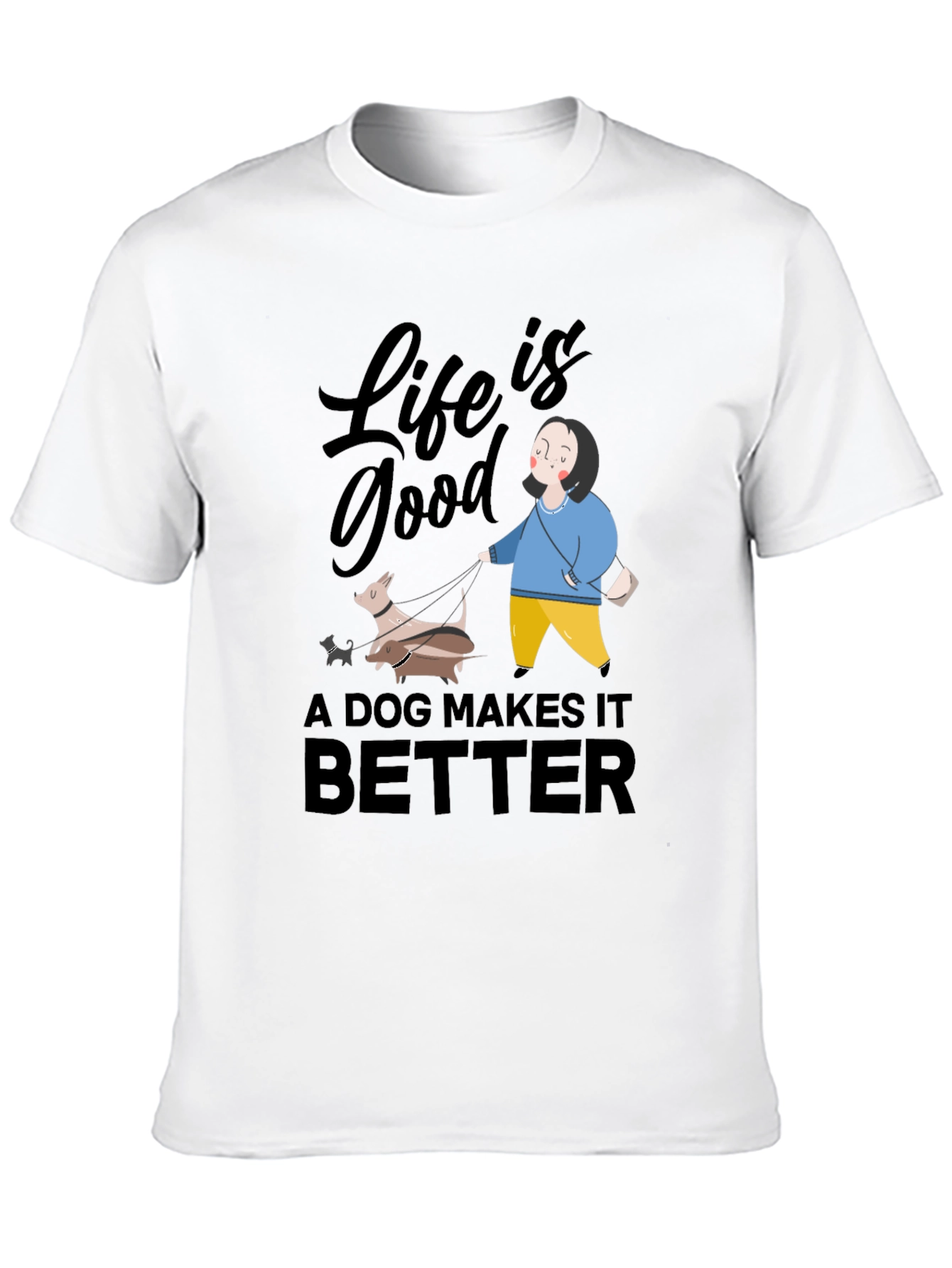 Life is Good Dog Makes It Better Graphic Tee