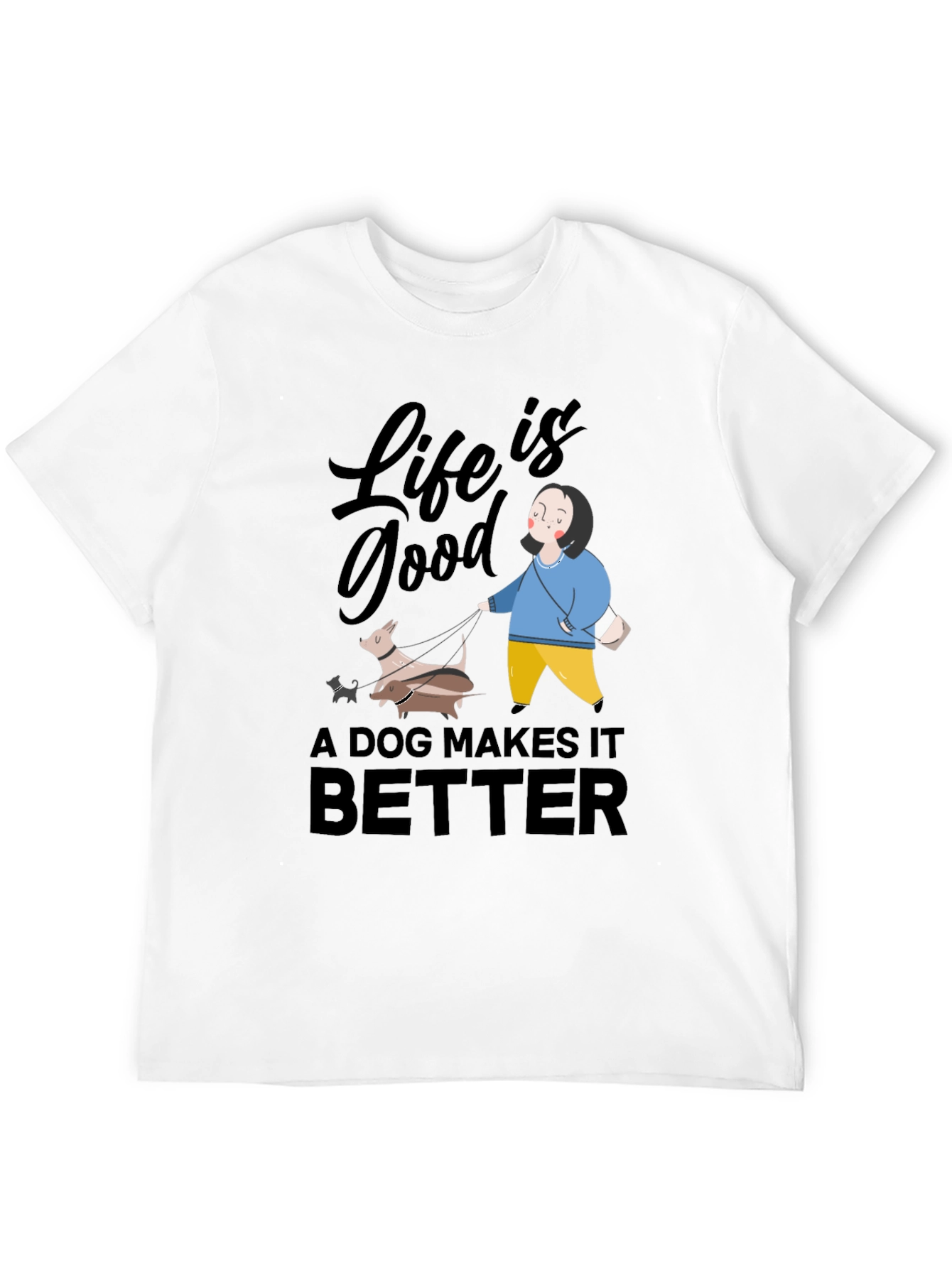 Life is Good Dog Makes It Better Graphic Tee