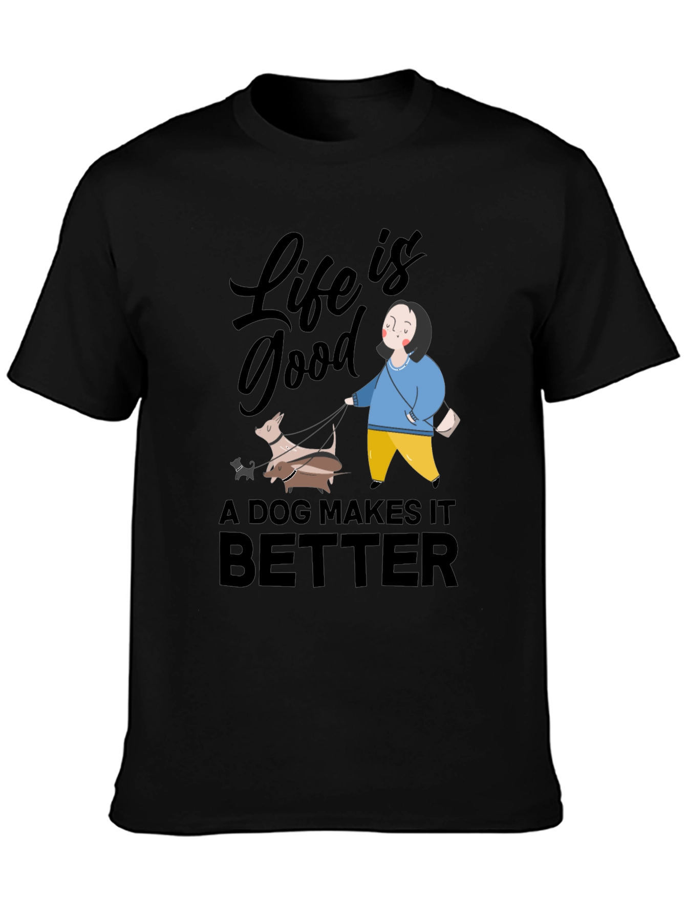 Life is Good Dog Makes It Better Graphic Tee