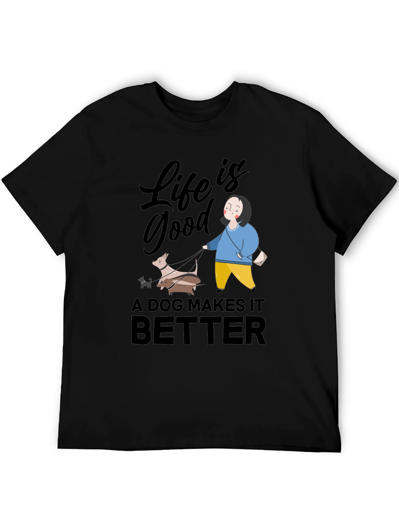 Life is Good Dog Makes It Better Graphic Tee
