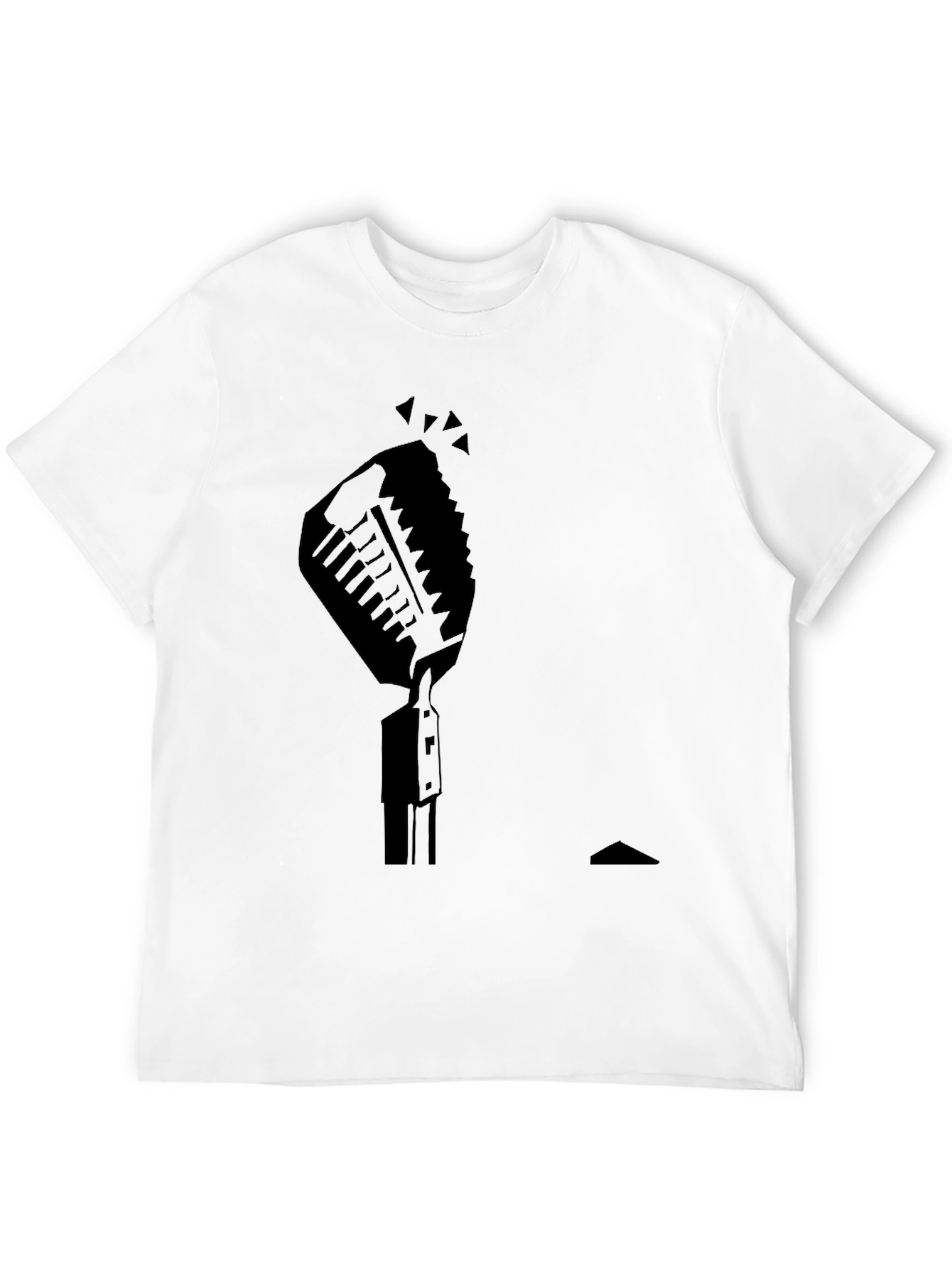 Retro Microphone Black Graphic Tee