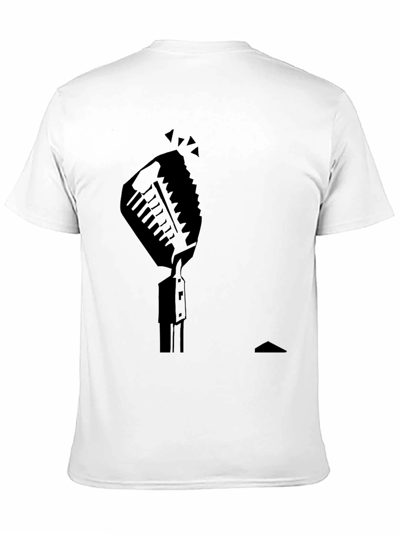 Retro Microphone Black Graphic Tee