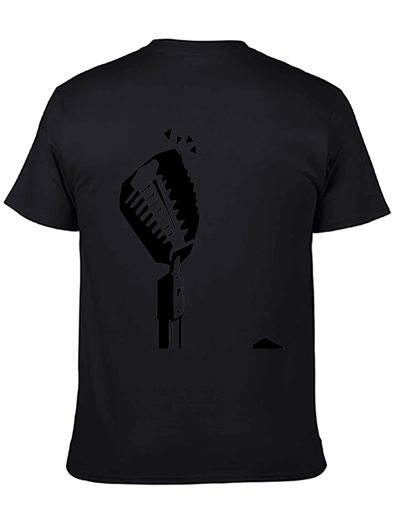 Retro Microphone Black Graphic Tee