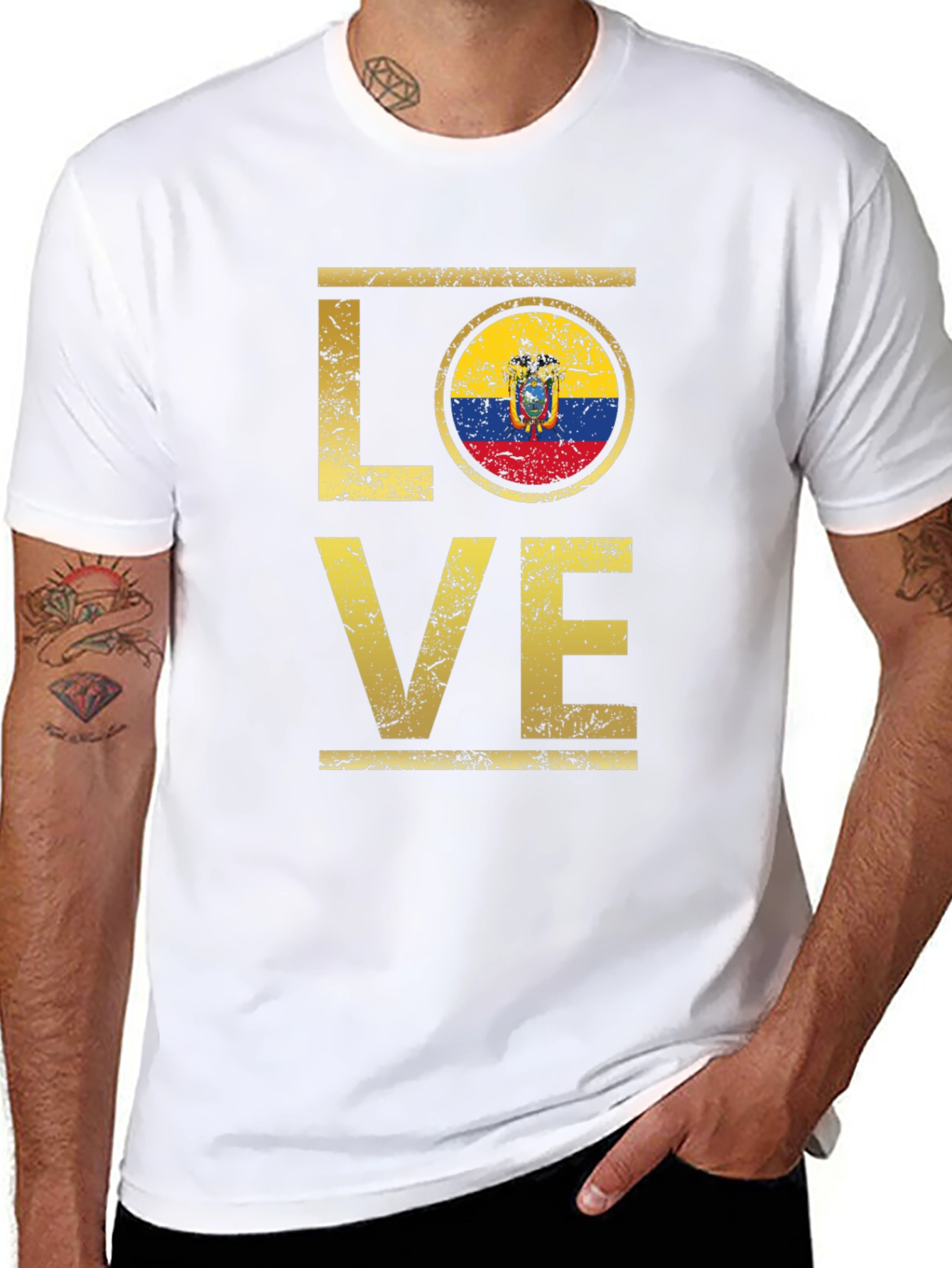 Ecuador Flag Love T-Shirt