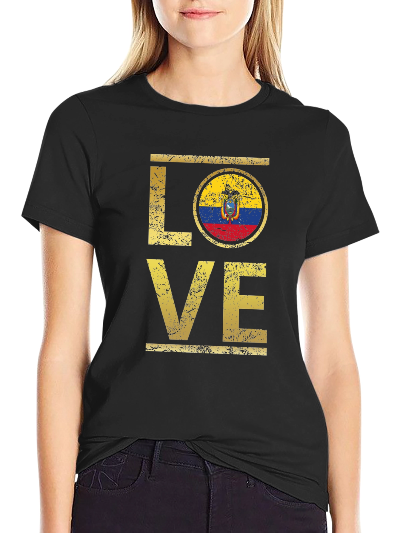 Ecuador Flag Love T-Shirt