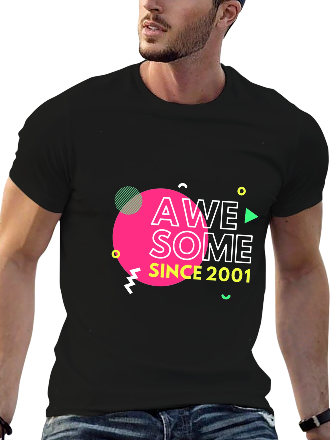 Awesome Since 2001 Black T-Shirt