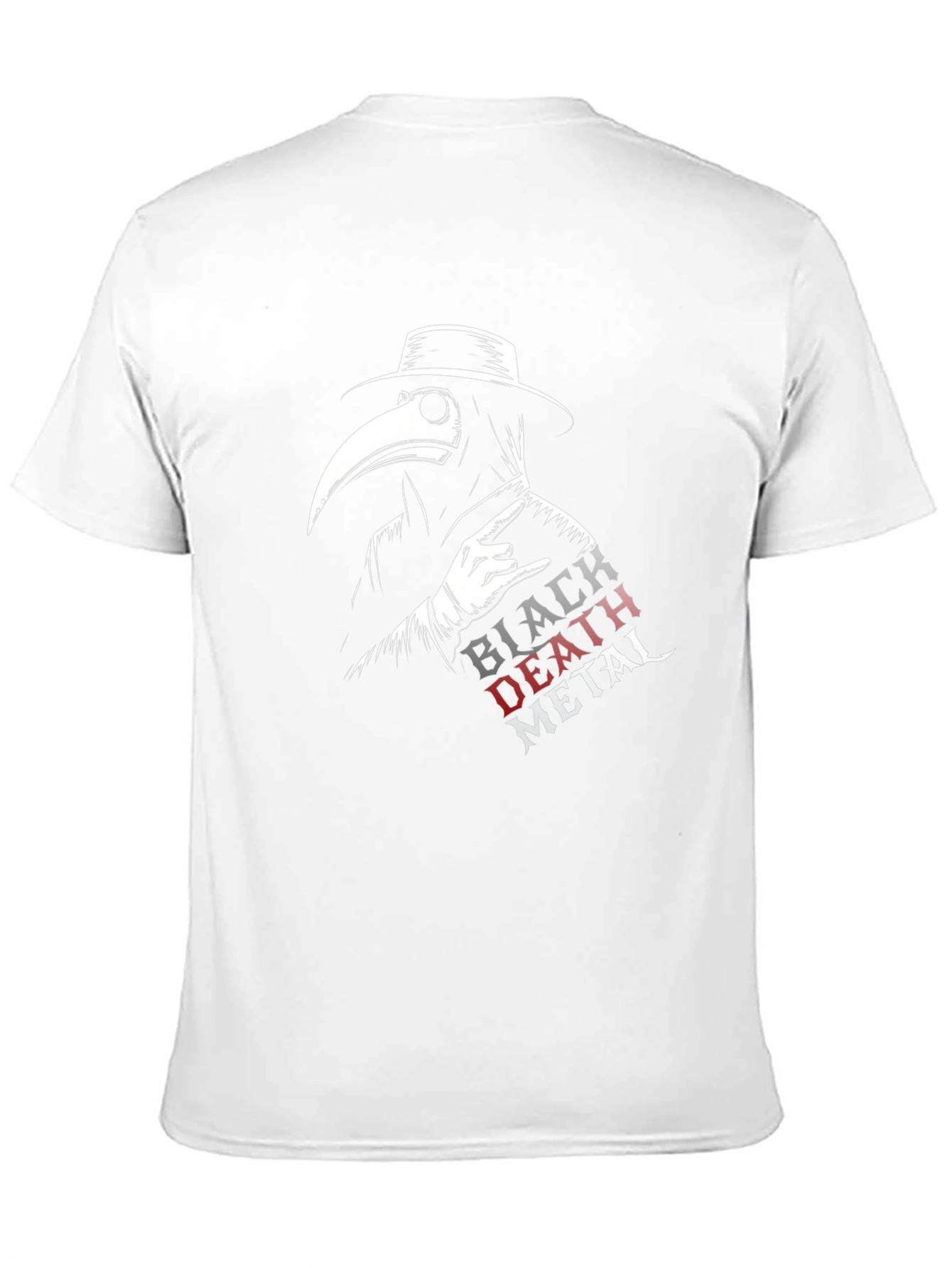 Black Death Metal Plague Doctor T-Shirt