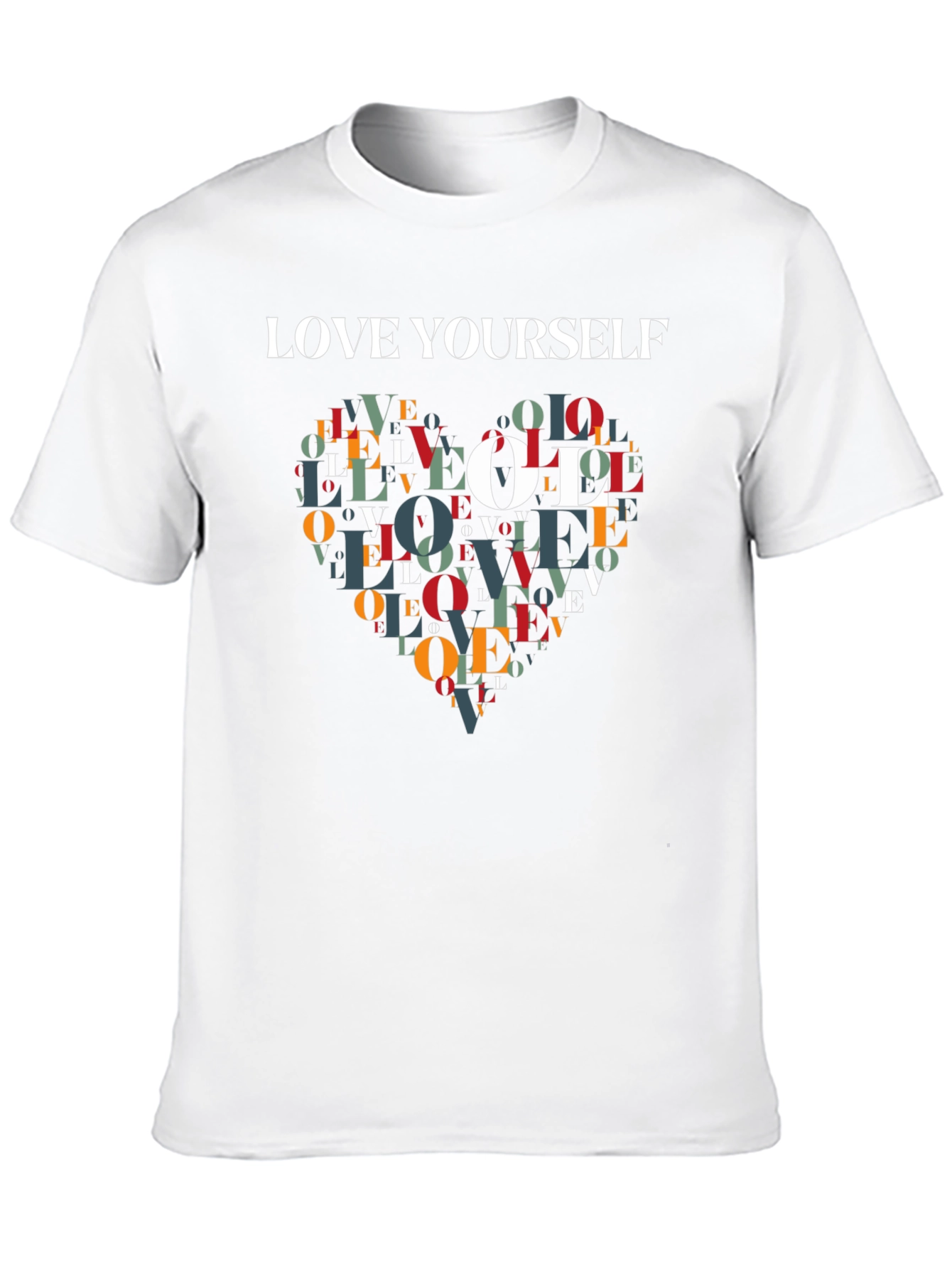 Love Yourself Heart Graphic Tee - Stylish Black T-Shirt