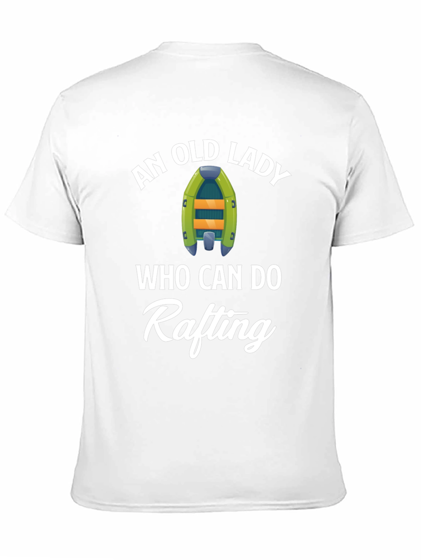 Funny Rafting Old Lady Graphic T-Shirt