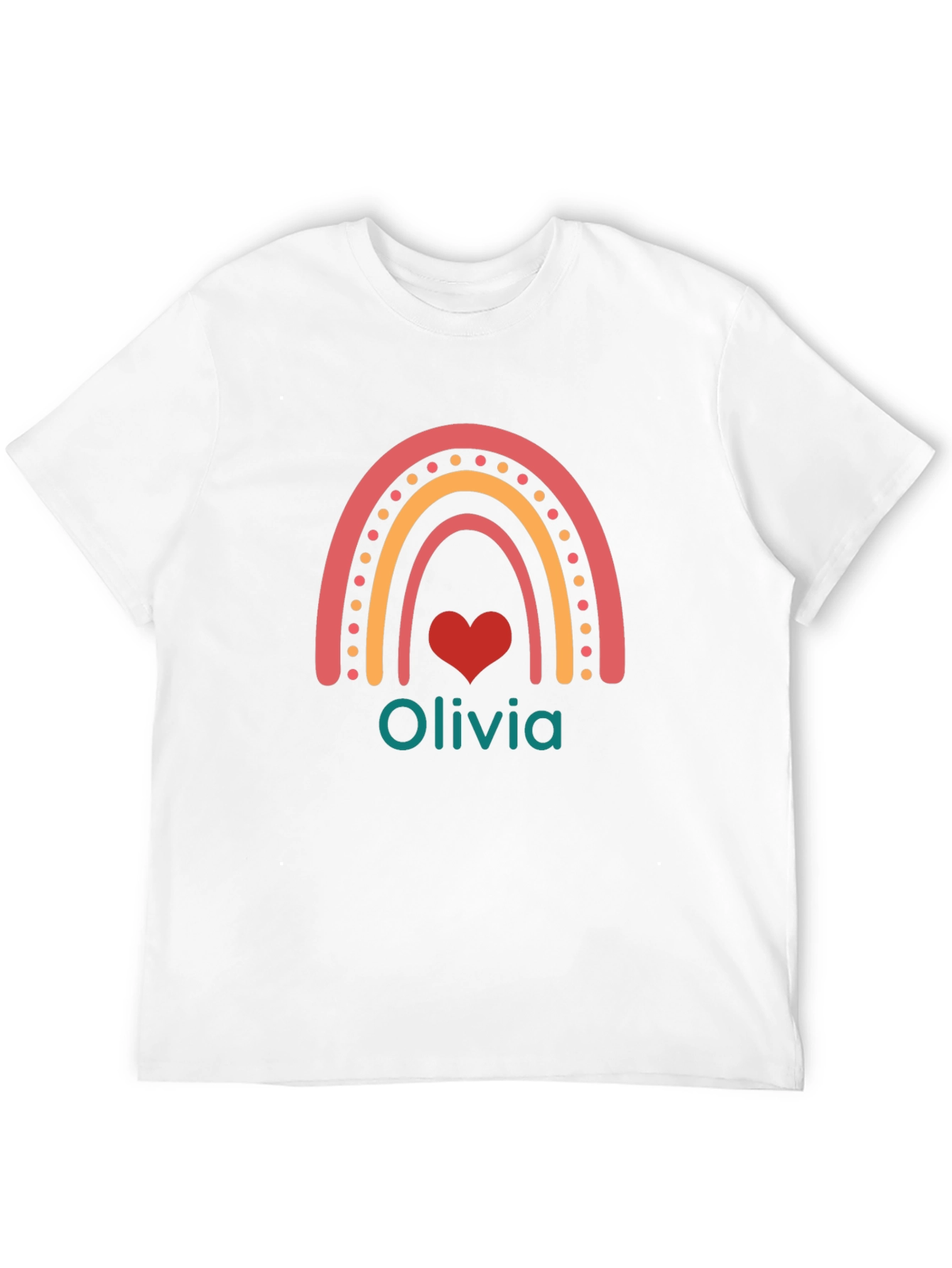 Olivia Rainbow Heart T-Shirt