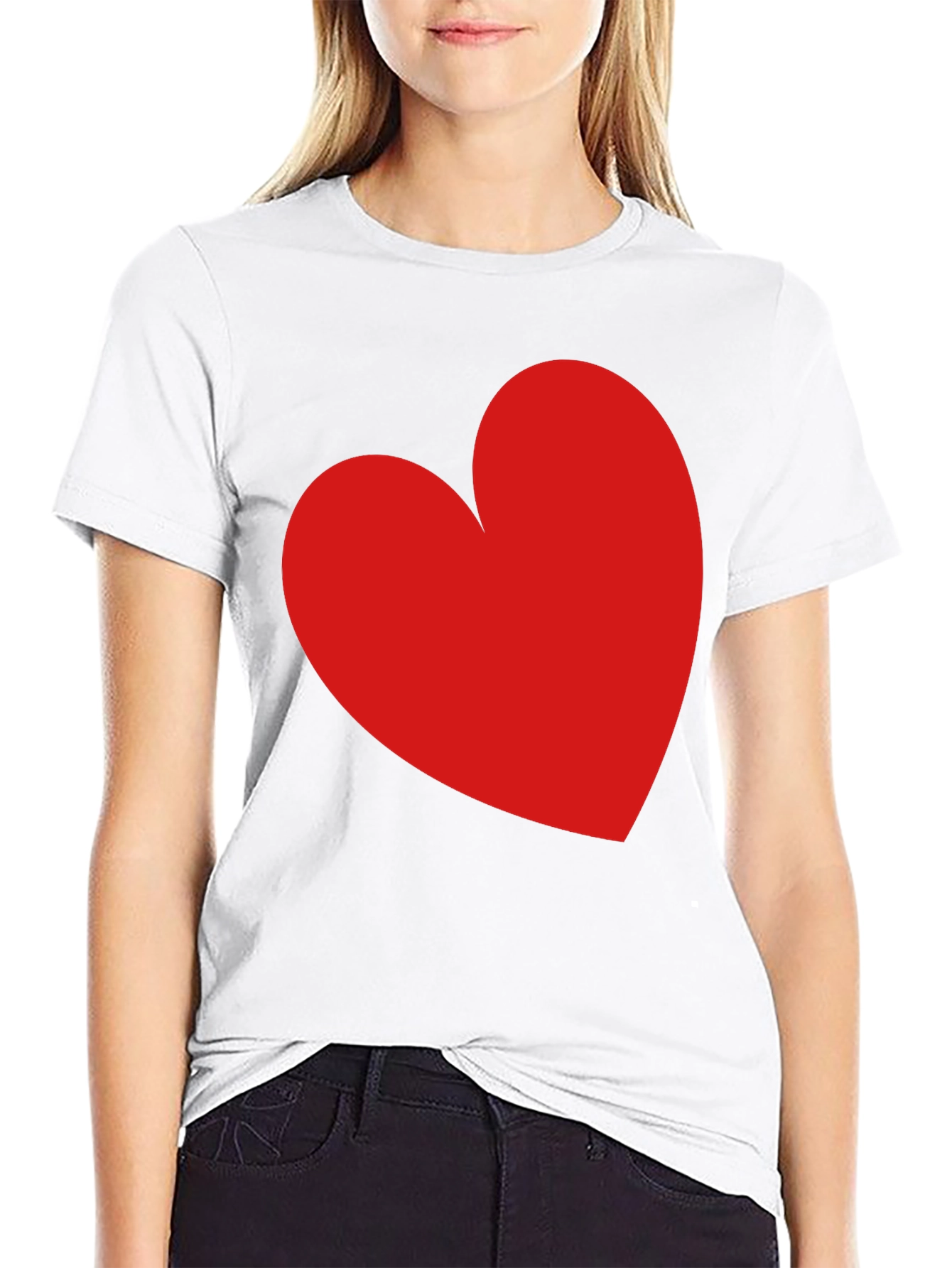 Red Heart Black T-Shirt