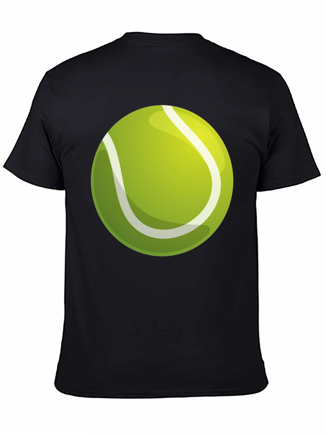 Tennis Ball Graphic Black T-Shirt