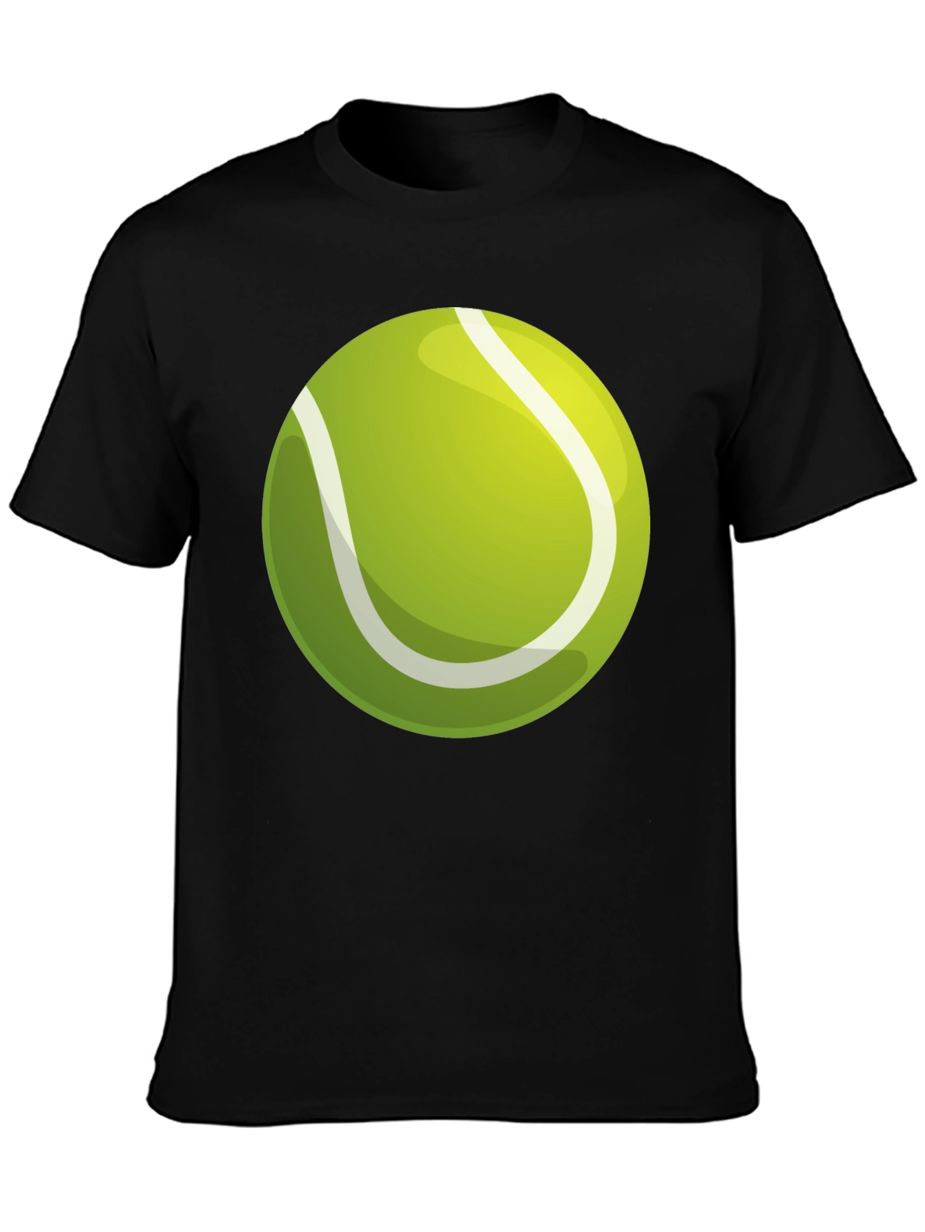 Tennis Ball Graphic Black T-Shirt