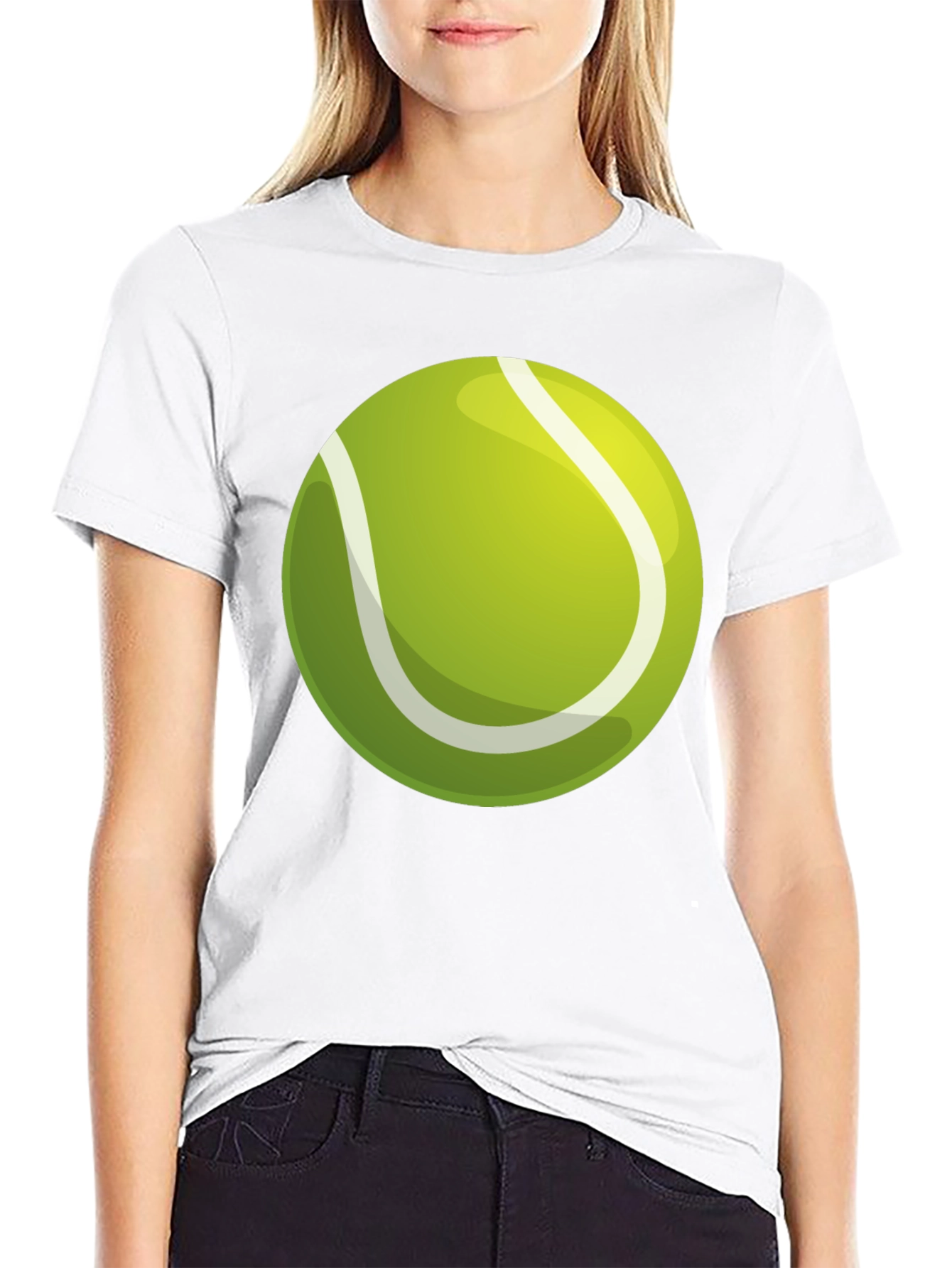 Tennis Ball Graphic Black T-Shirt