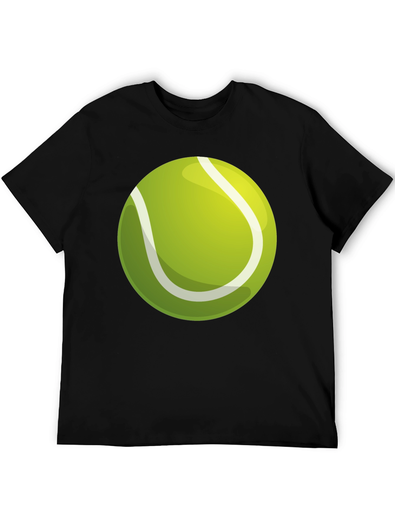 Tennis Ball Graphic Black T-Shirt