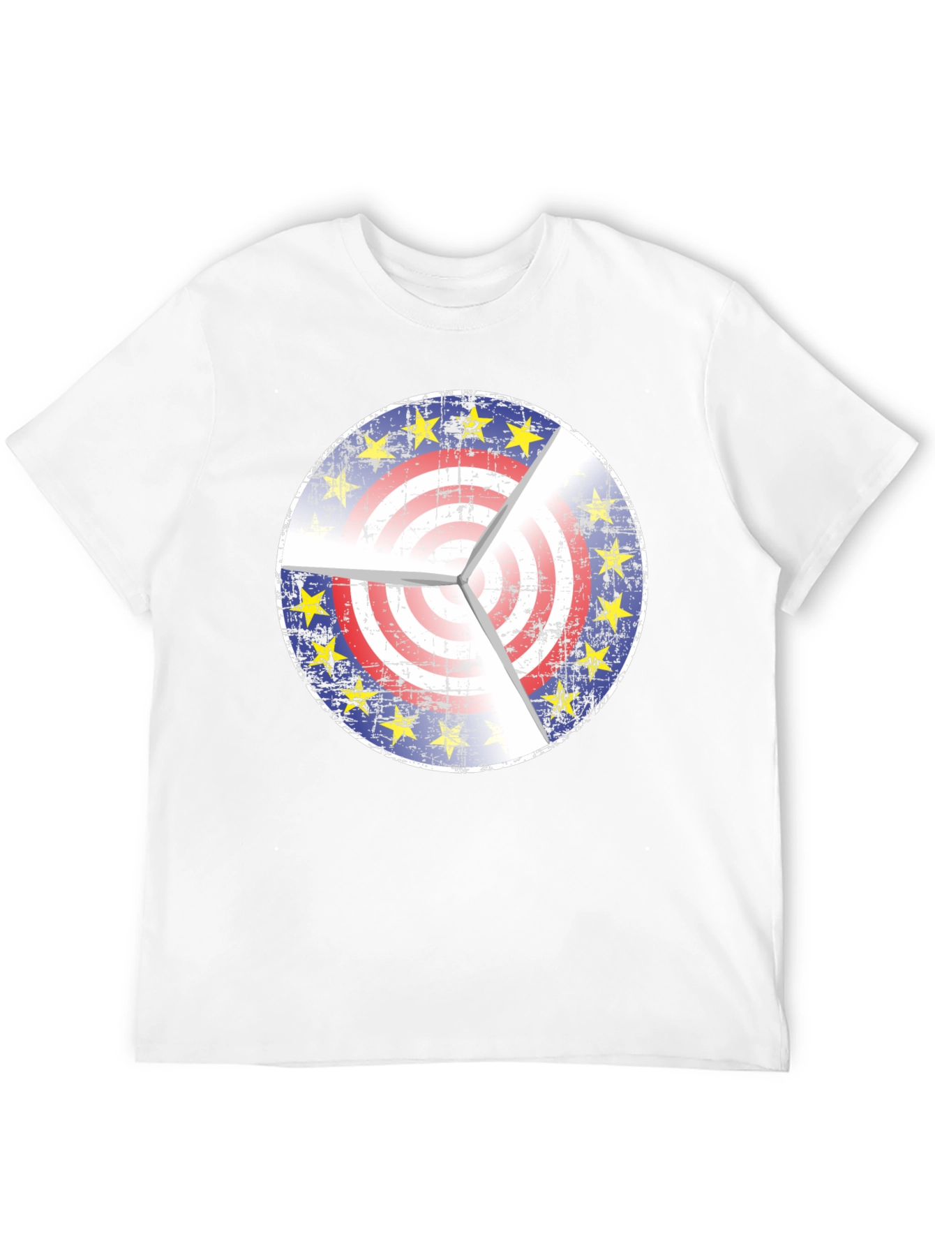 EU USA Target Graphic Black T-Shirt