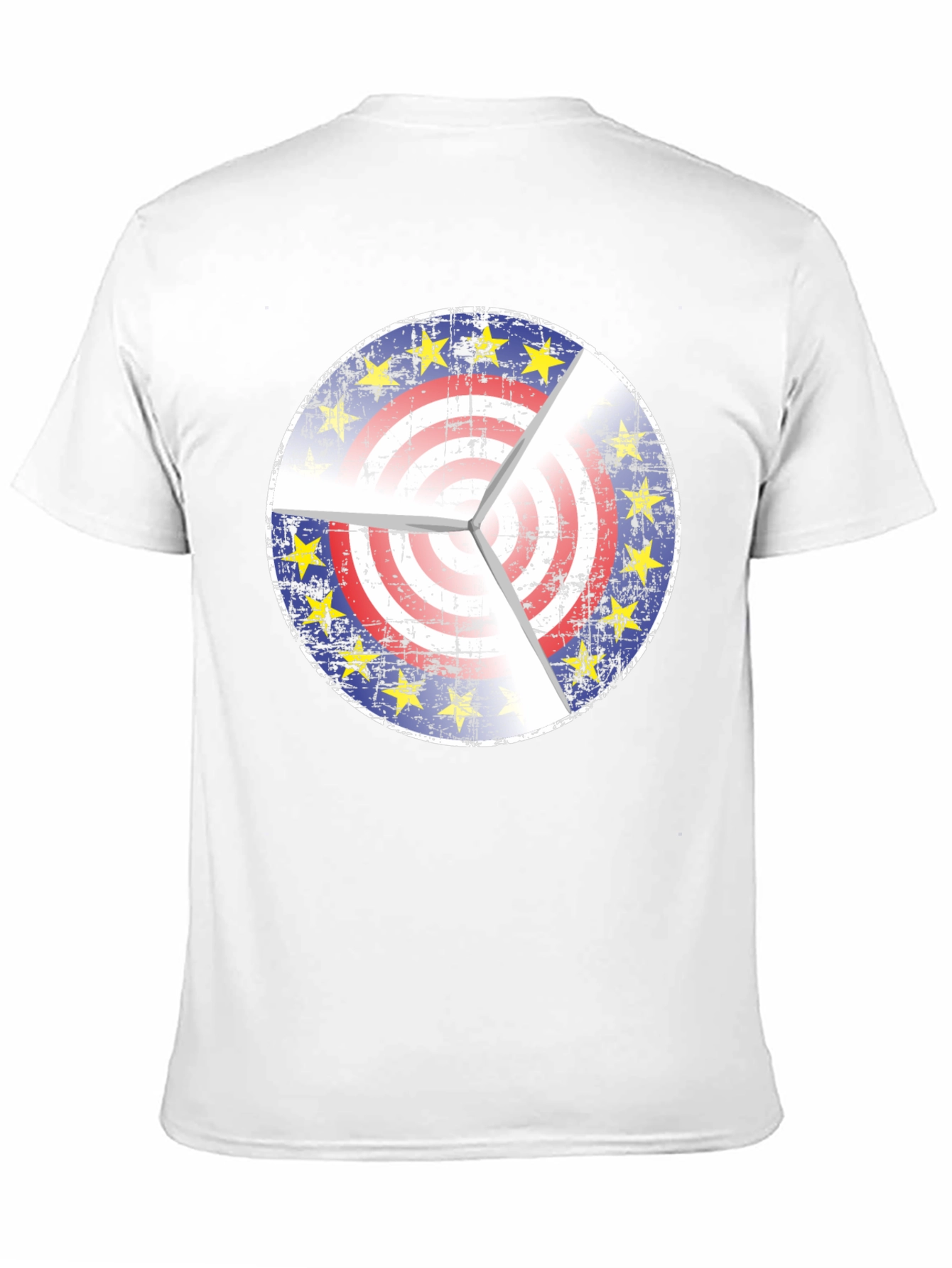 EU USA Target Graphic Black T-Shirt