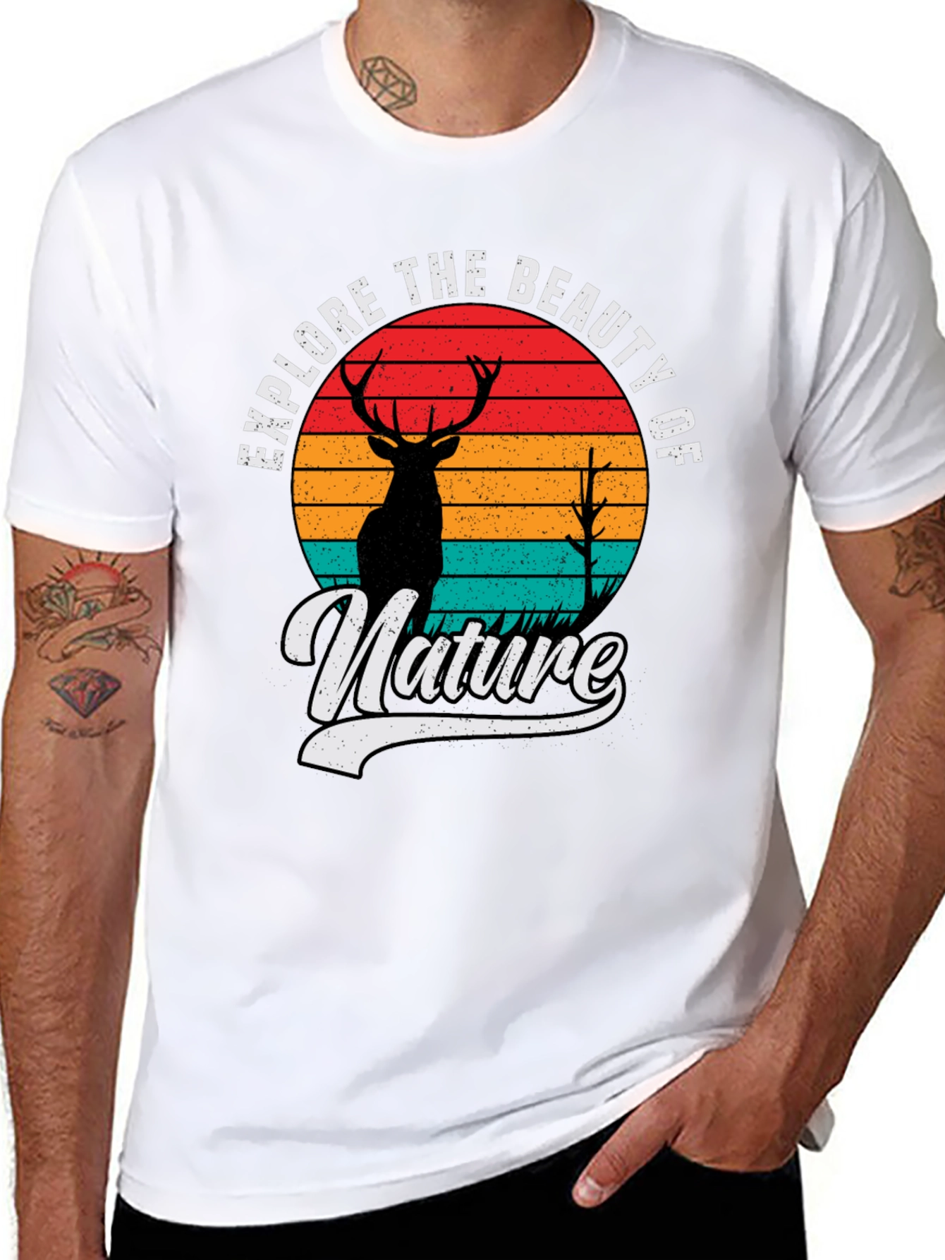 Explore Nature T-Shirt: Deer Graphic Tee