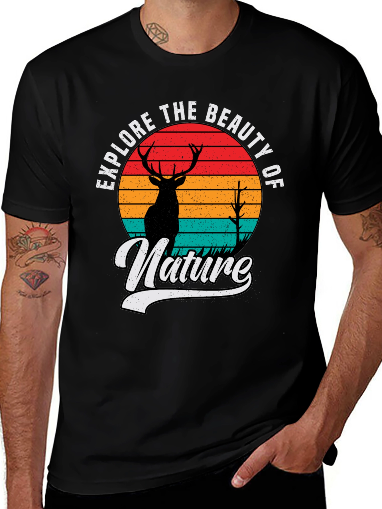Explore Nature T-Shirt: Deer Graphic Tee