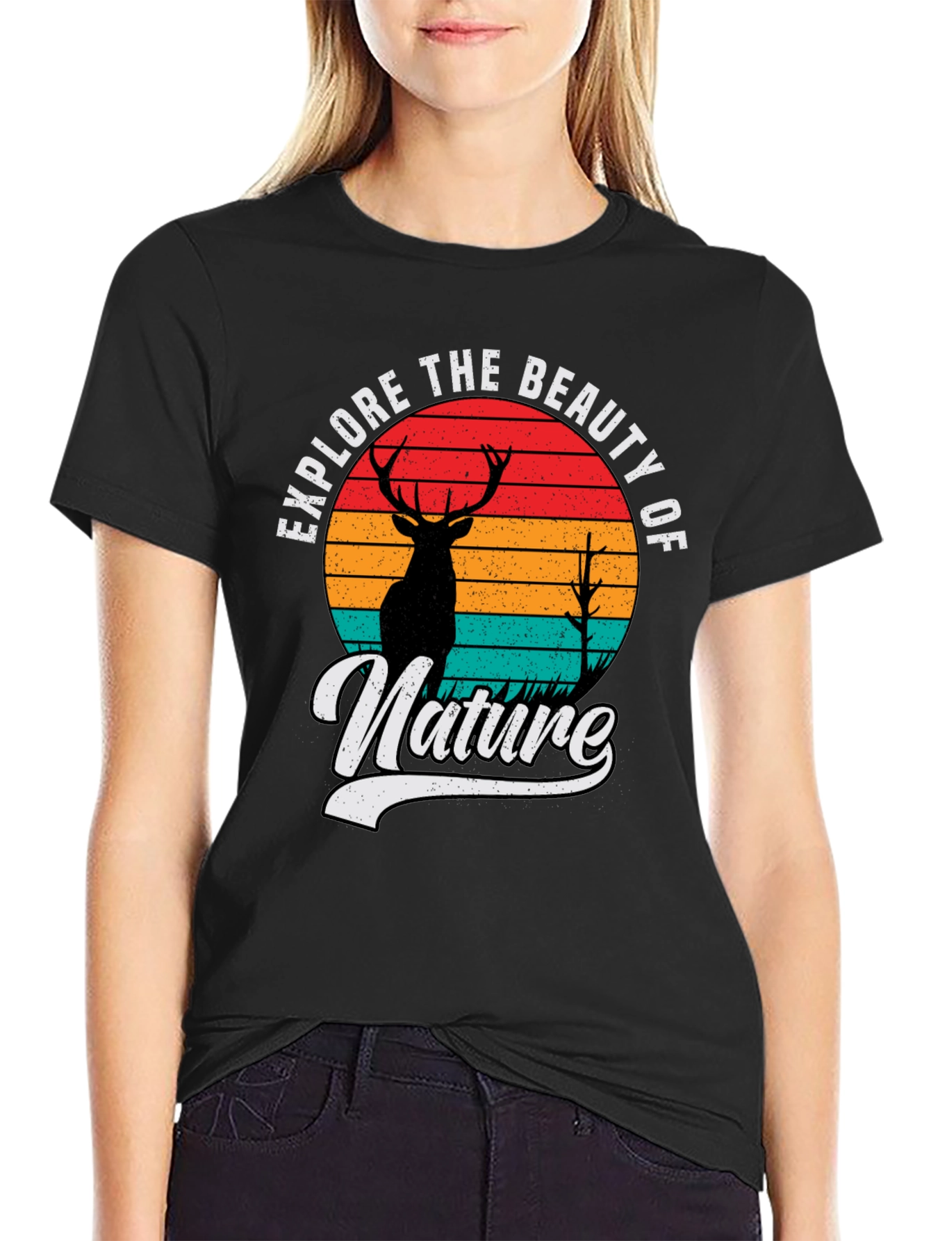 Explore Nature T-Shirt: Deer Graphic Tee