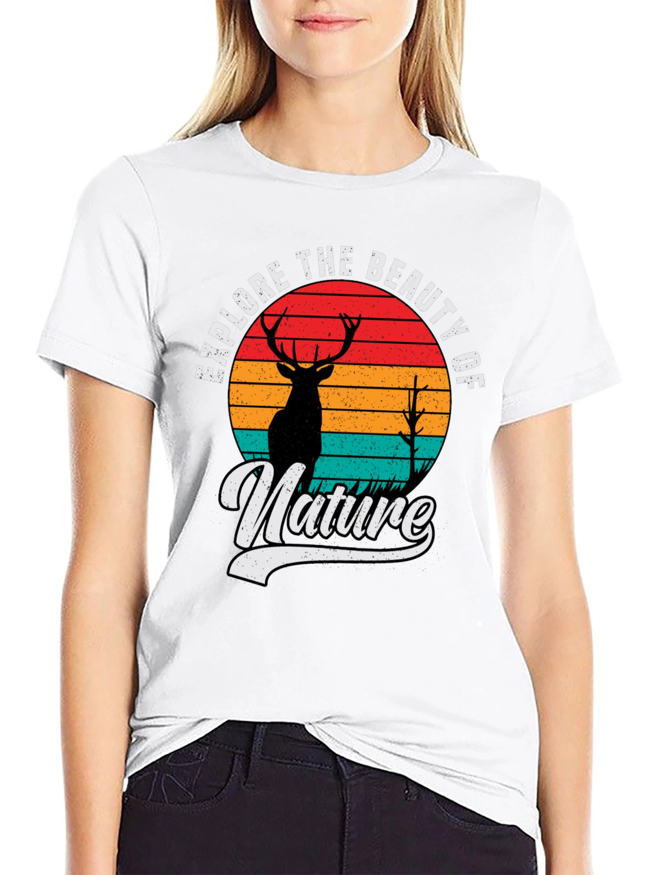 Explore Nature T-Shirt: Deer Graphic Tee