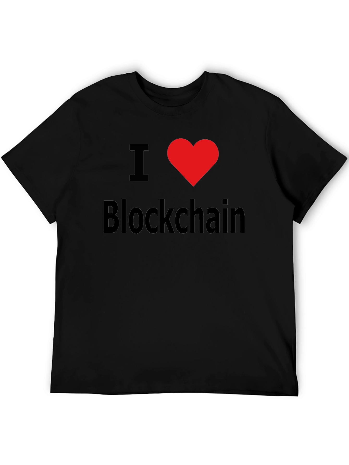 I Love Blockchain T-Shirt Black