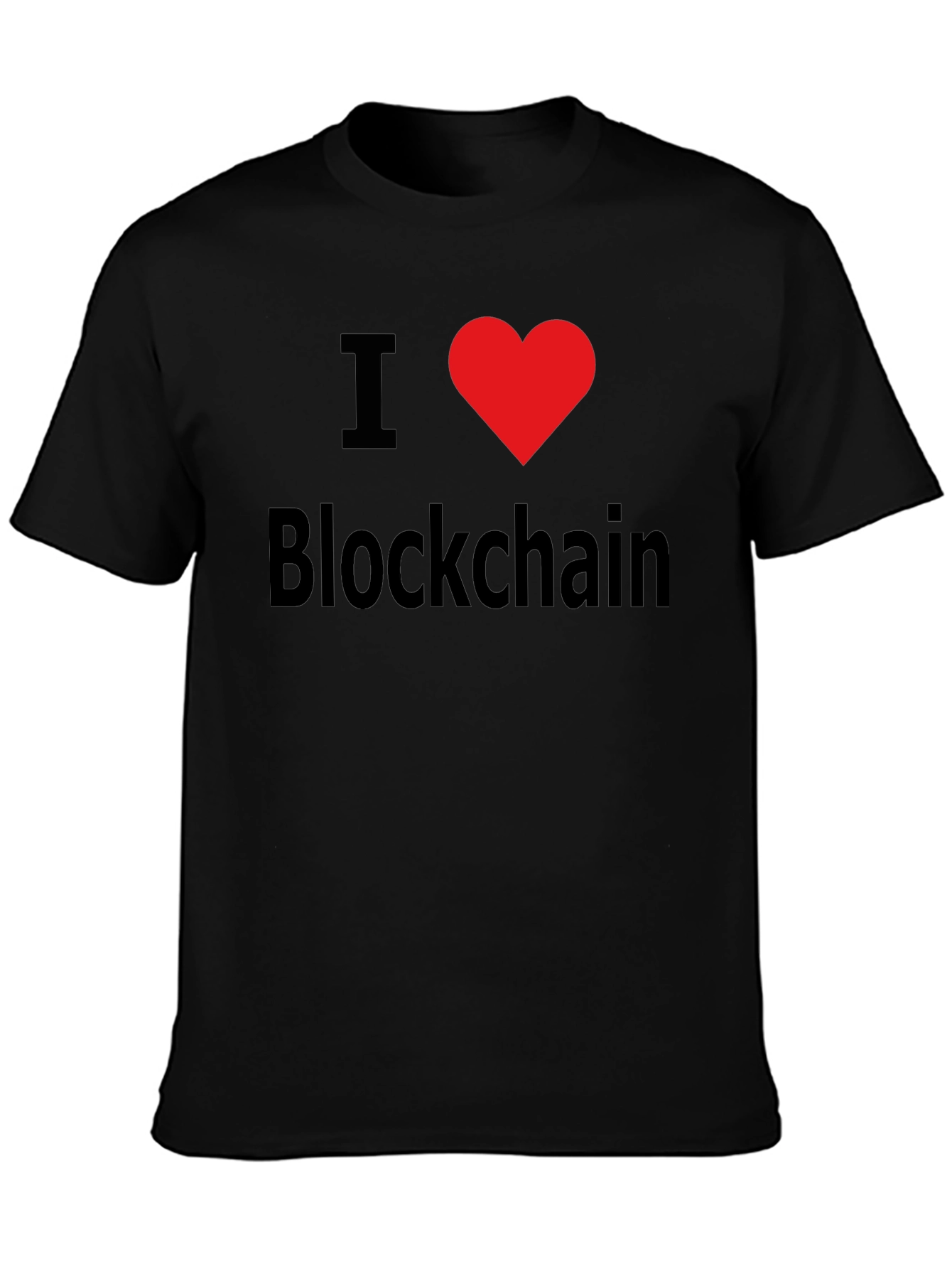 I Love Blockchain T-Shirt Black