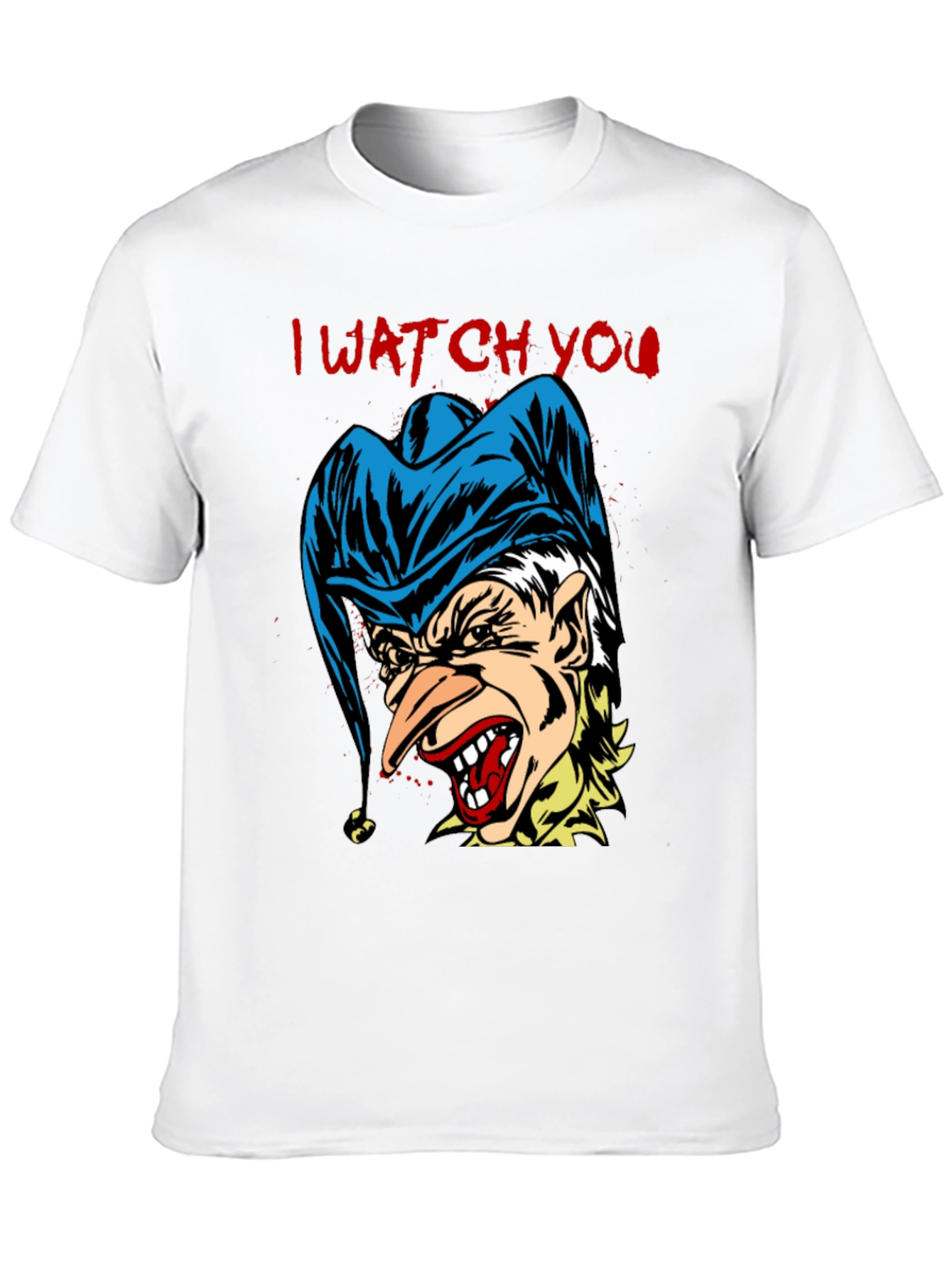 Scary Jester Graphic Tee - I Watch You!