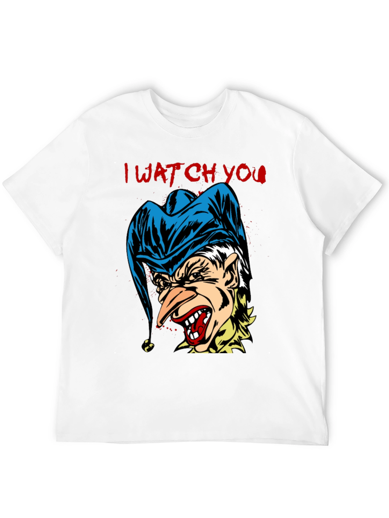 Scary Jester Graphic Tee - I Watch You!