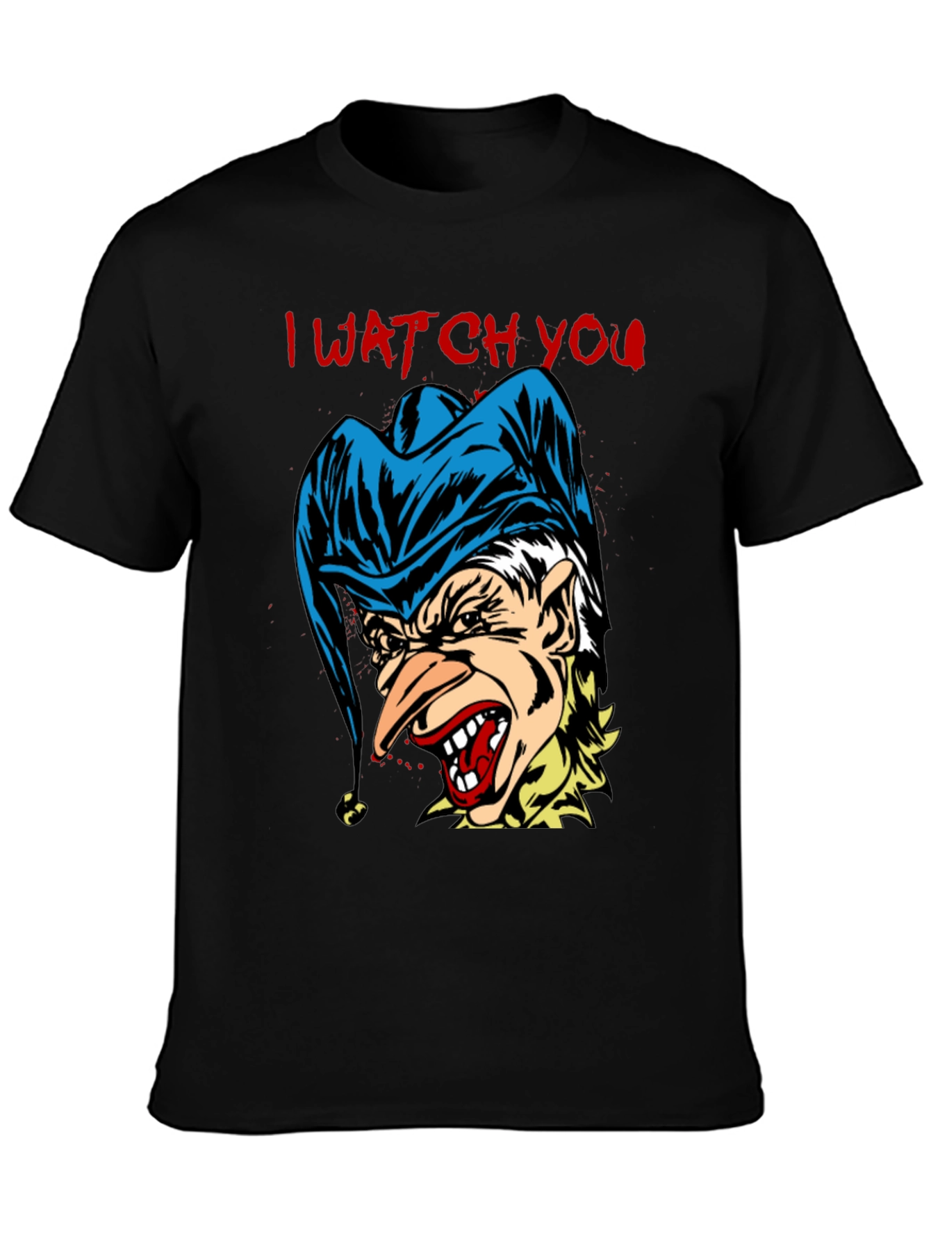 Scary Jester Graphic Tee - I Watch You!