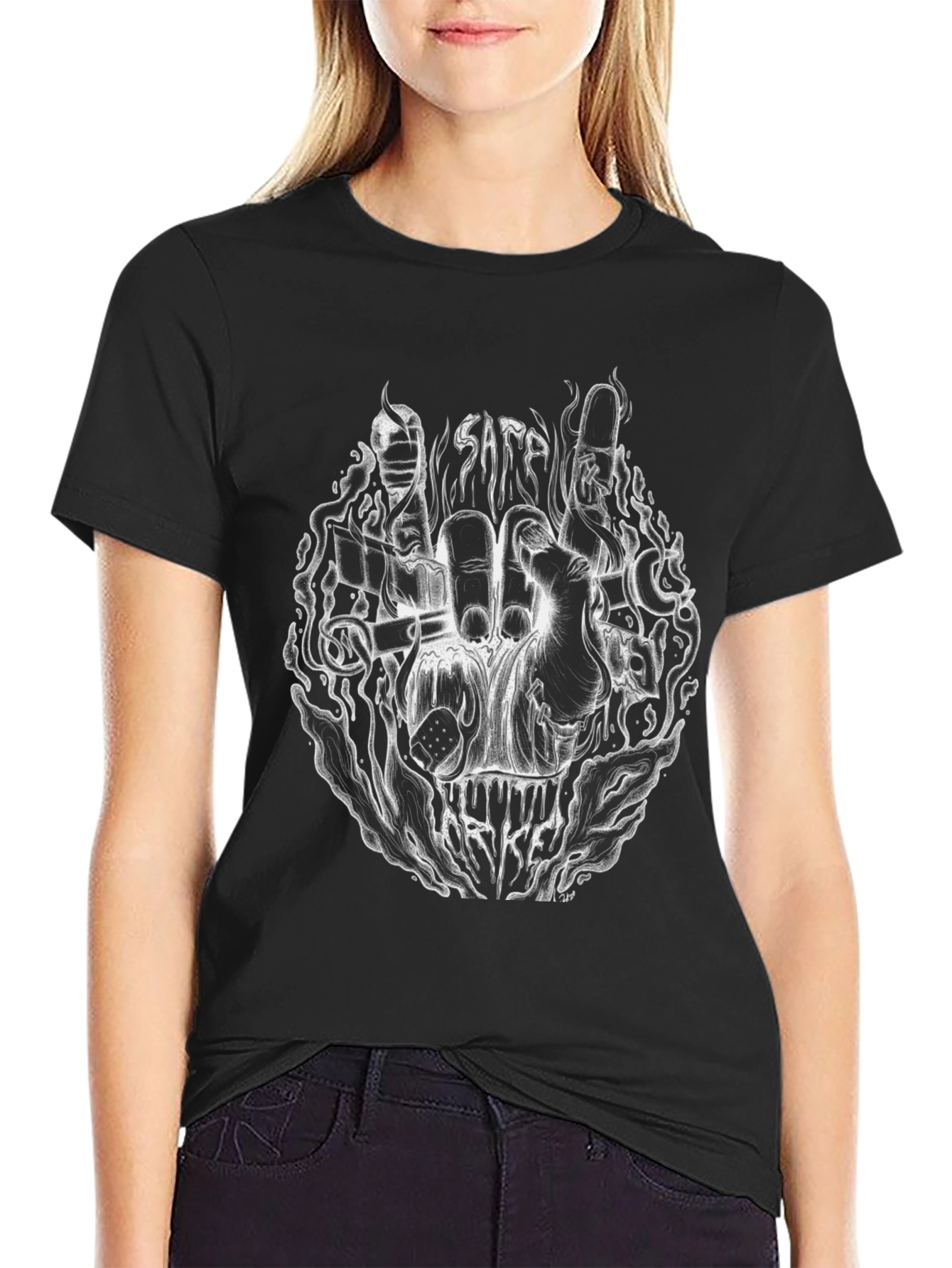 Safe Cracker Tee - Black Graphic T-Shirt