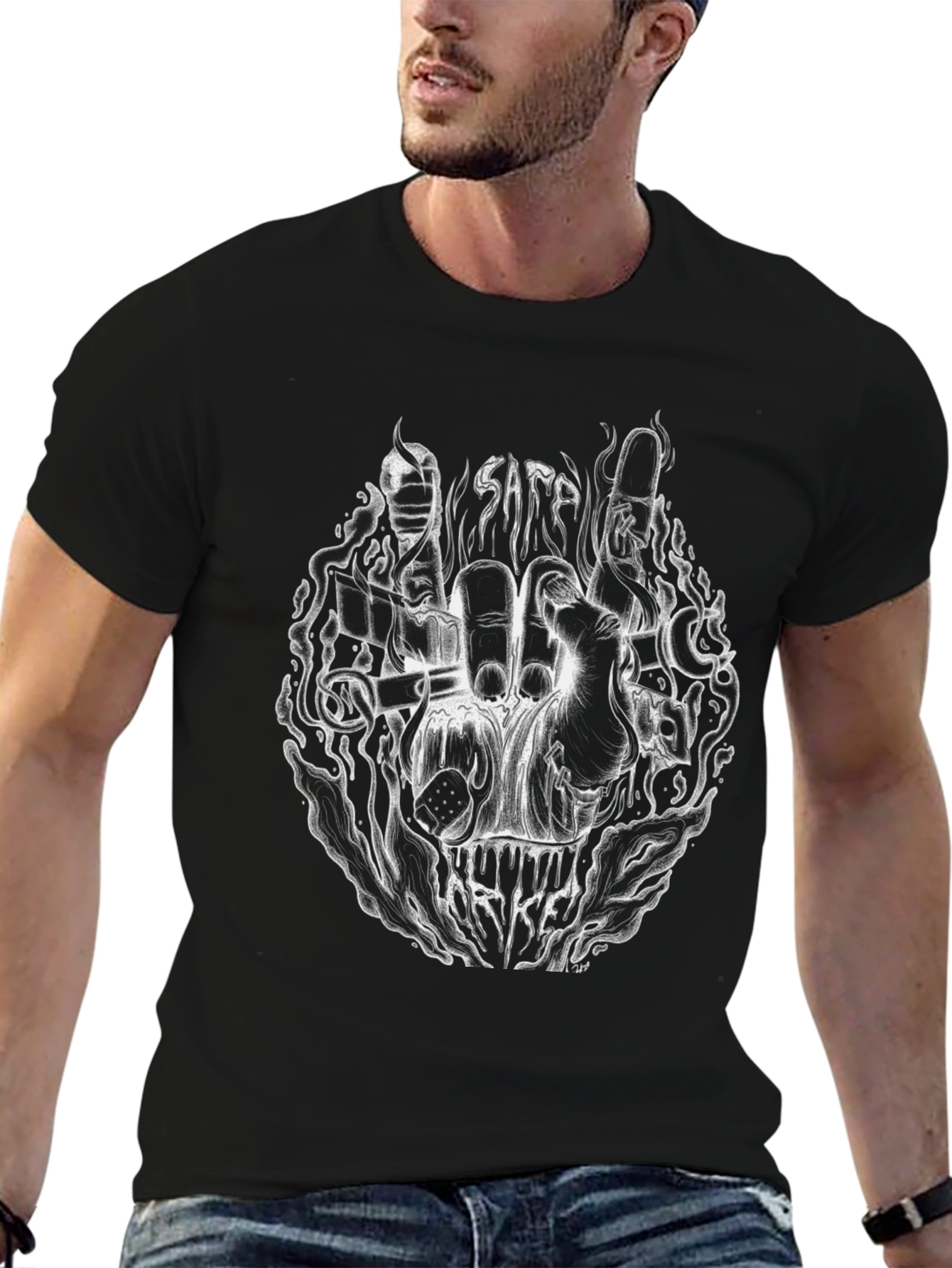 Safe Cracker Tee - Black Graphic T-Shirt