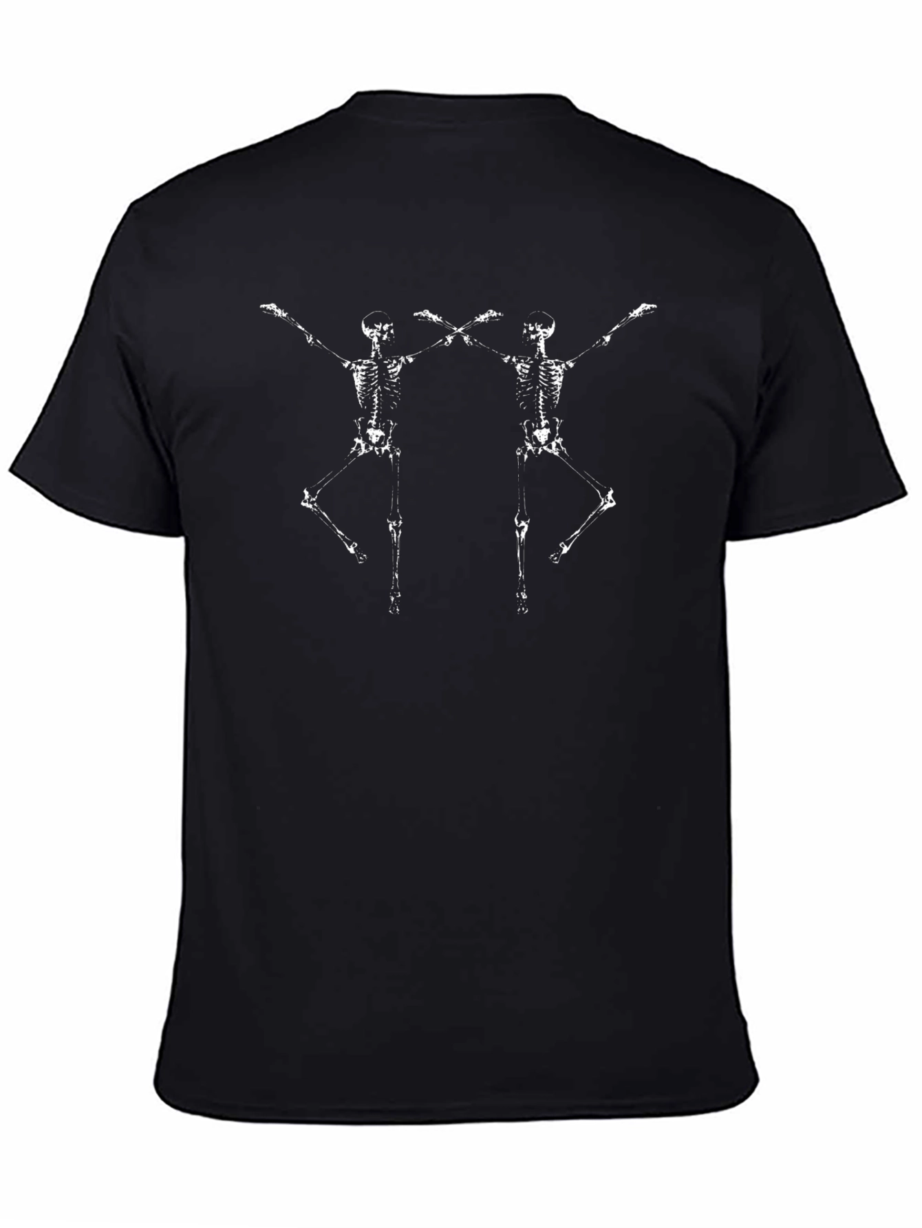 Dancing Skeleton Graphic Tee - Black