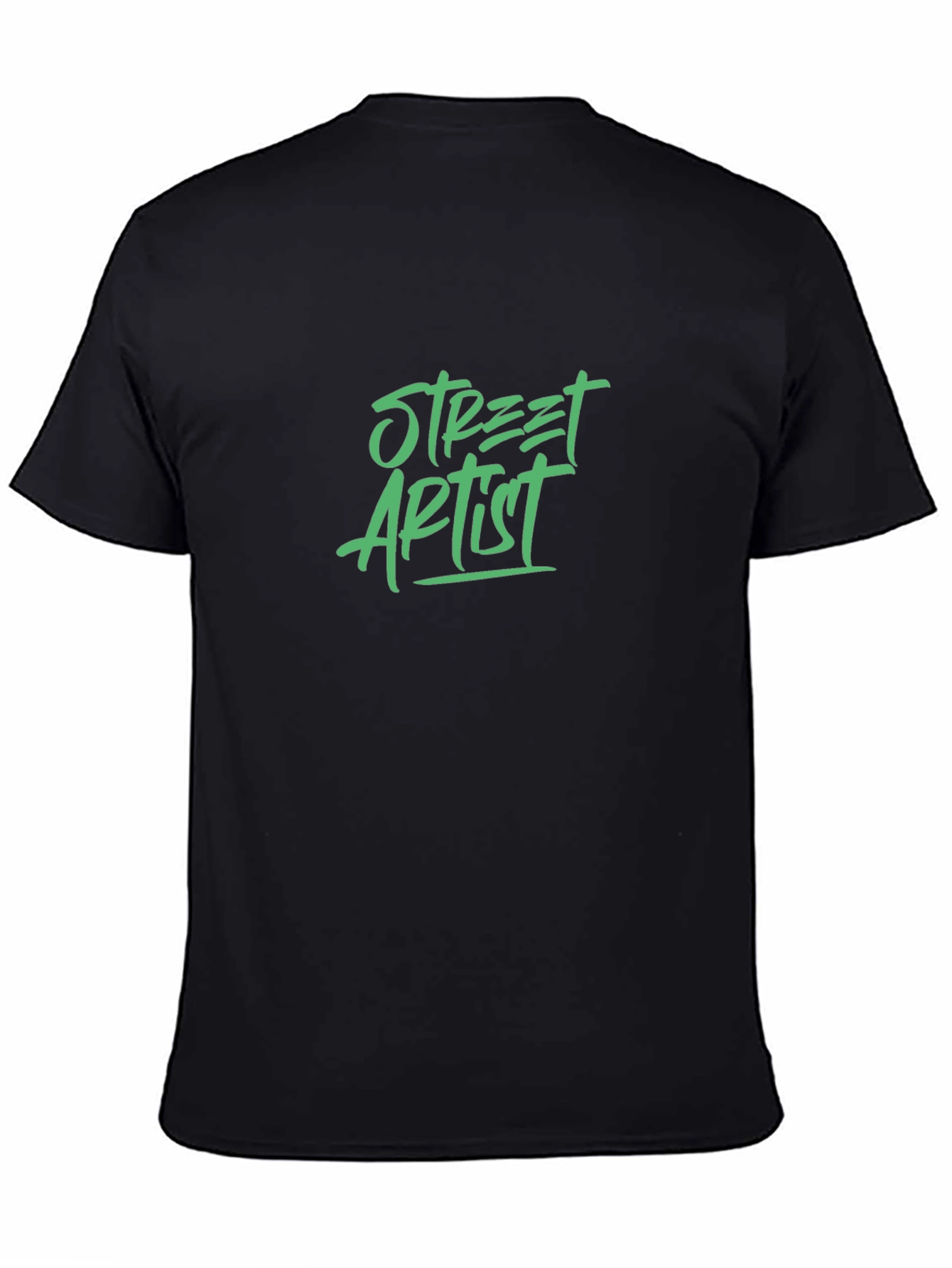 Street Artist Graphic Tee - Black Cotton Blend