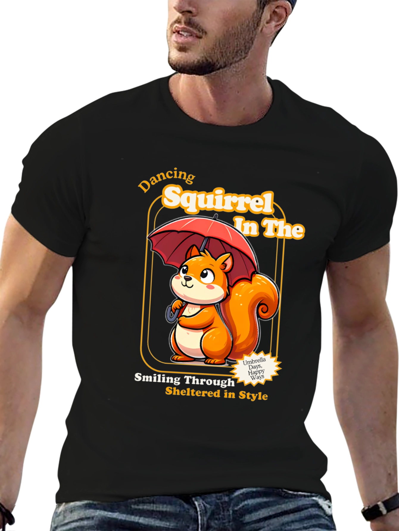Dancing Squirrel Graphic Tee - Sheltered in Style