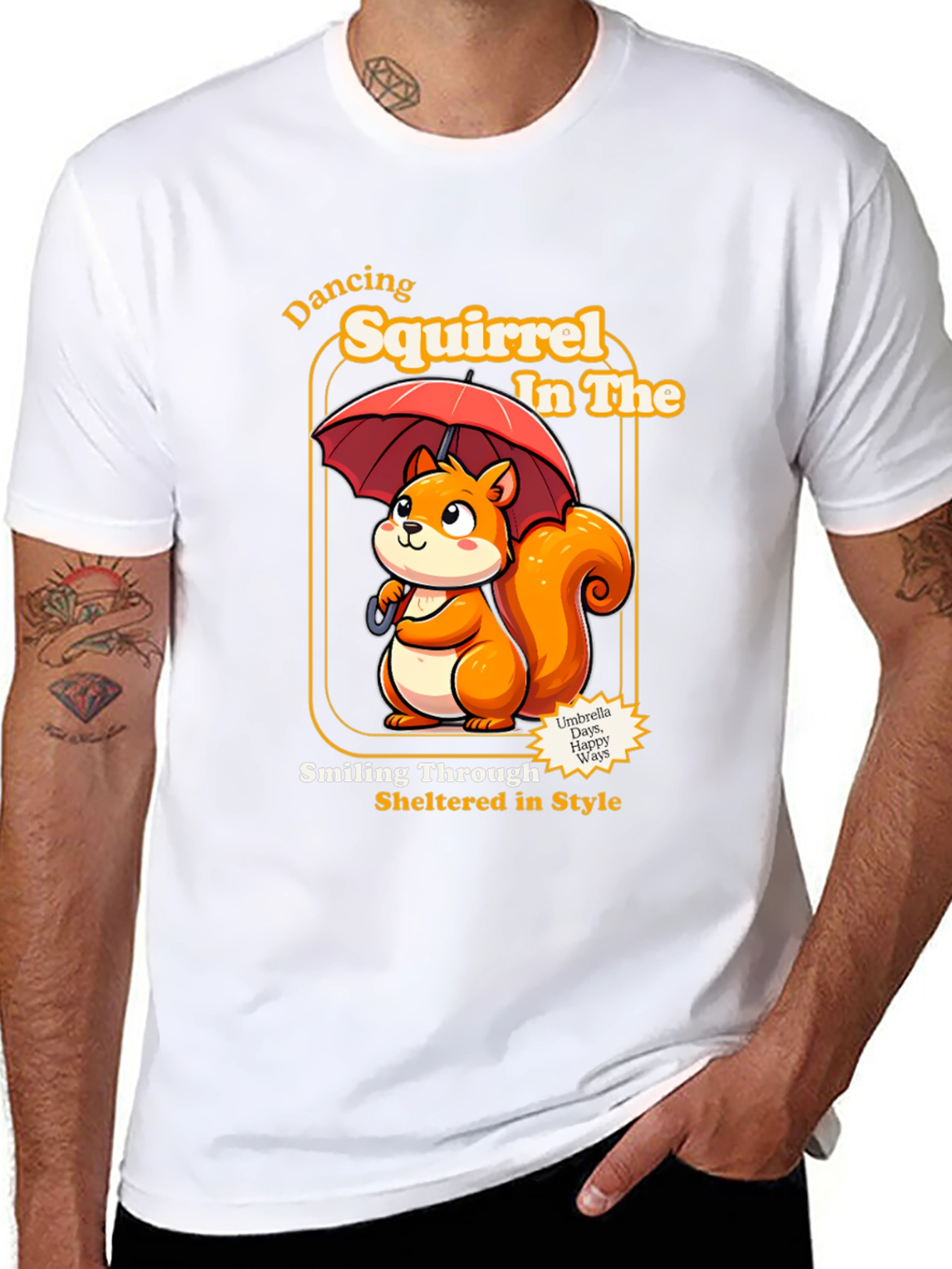 Dancing Squirrel Graphic Tee - Sheltered in Style